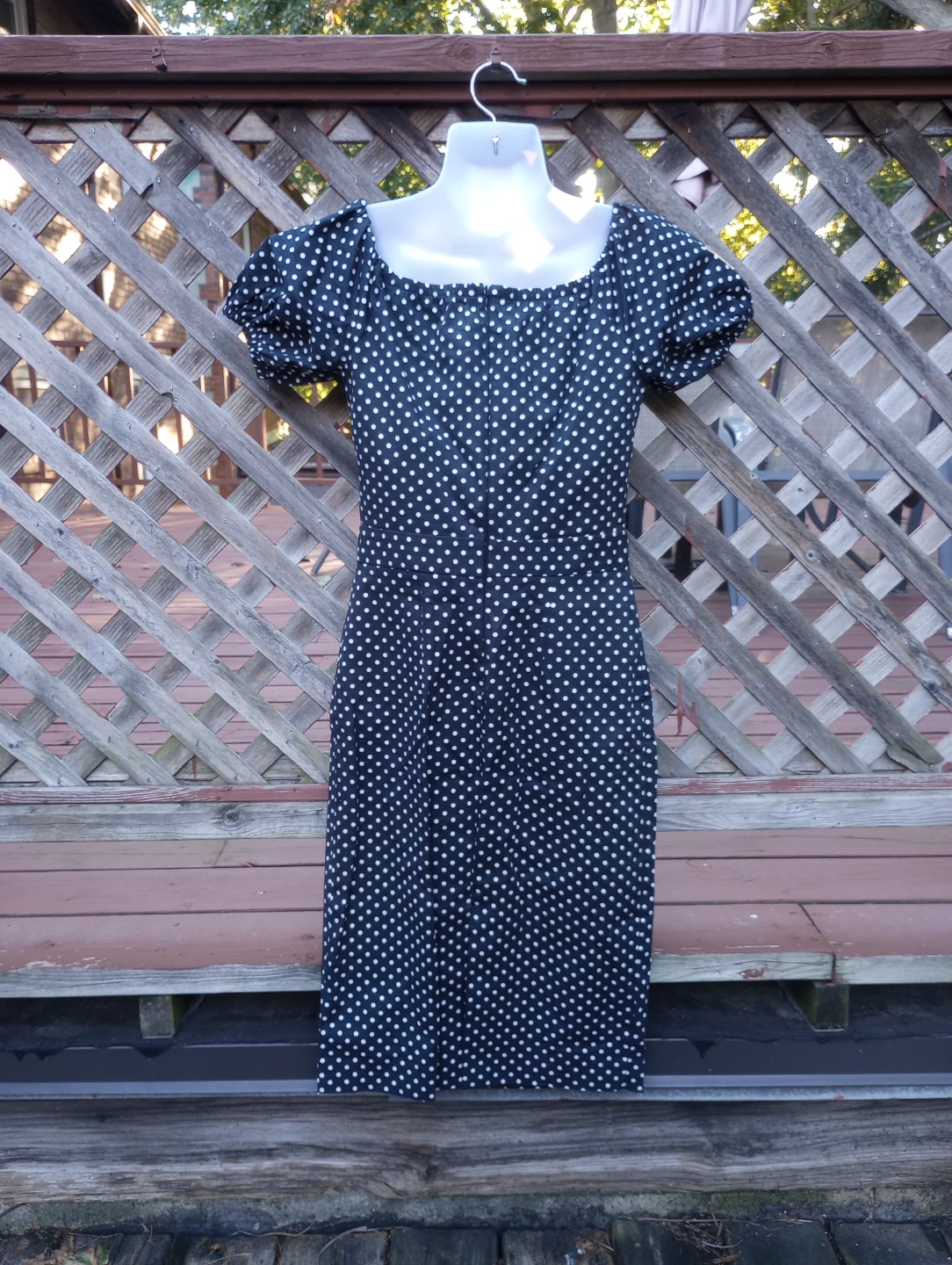 Imperial Polka Dot Pin Up Wiggle Dress Small - photo 5