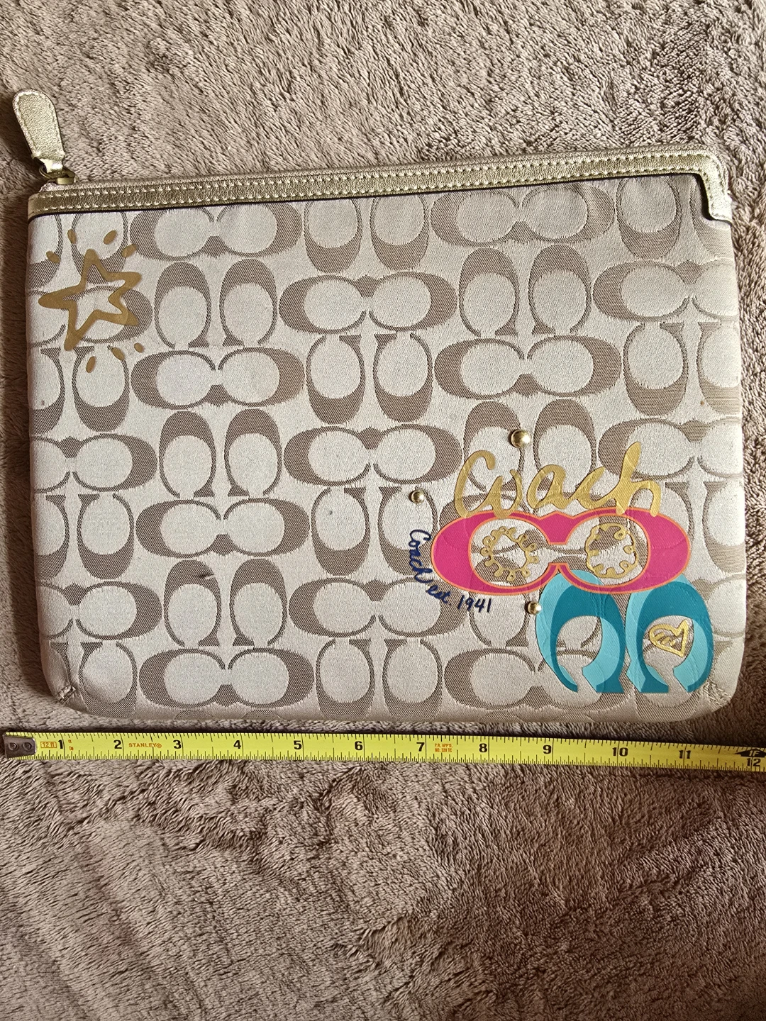 Coach Signature Canvas Pouch