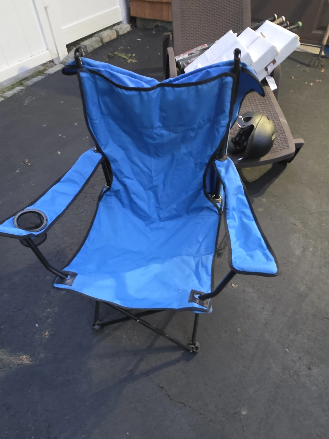 Blue Portable Folding Camp Chair