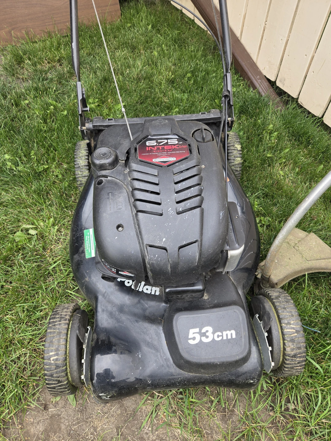 Lawn mower and  string trimmer.