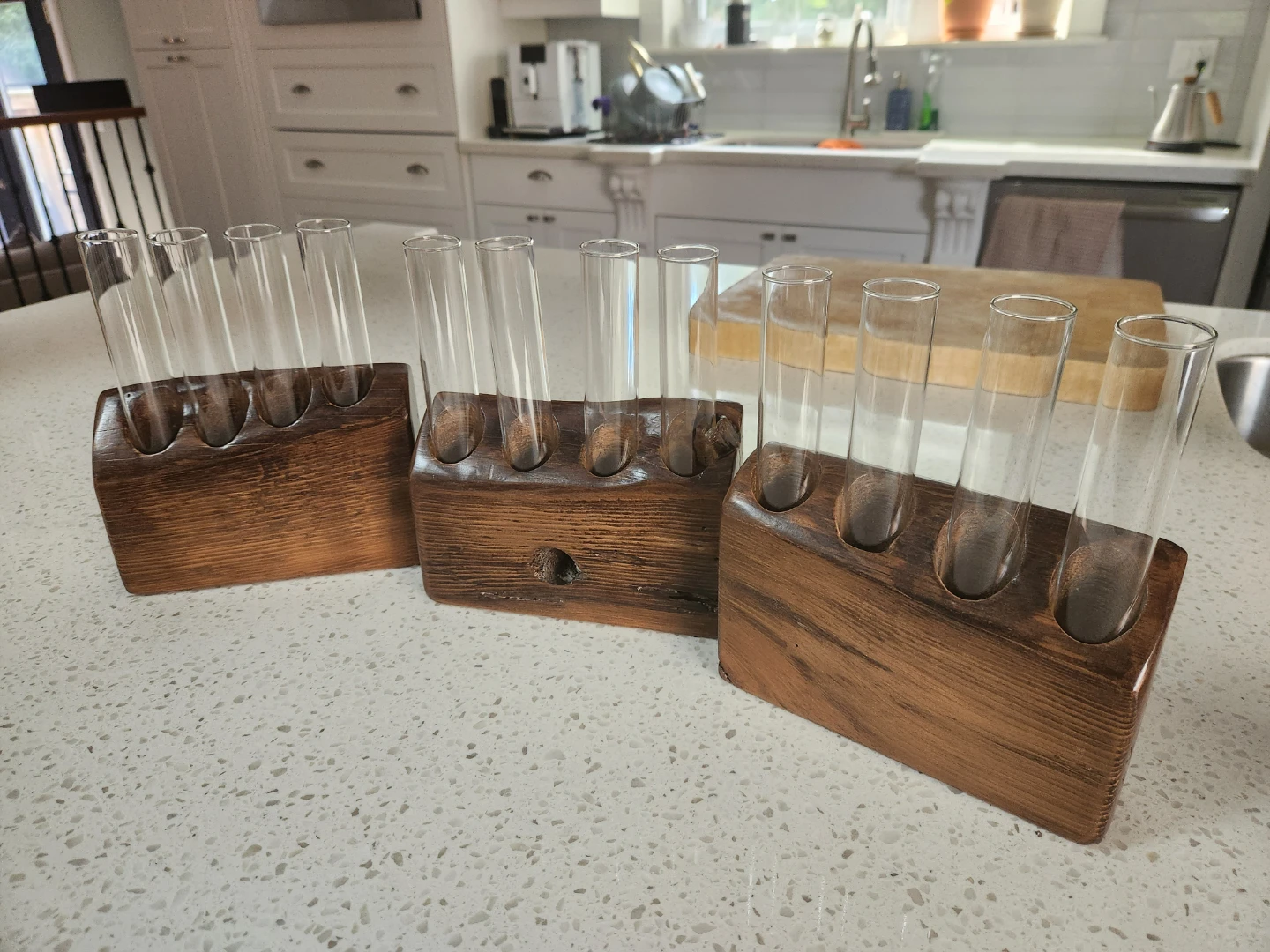 Set of 3 Wall-Mounted Wooden Plant Propagation Stations - photo 2