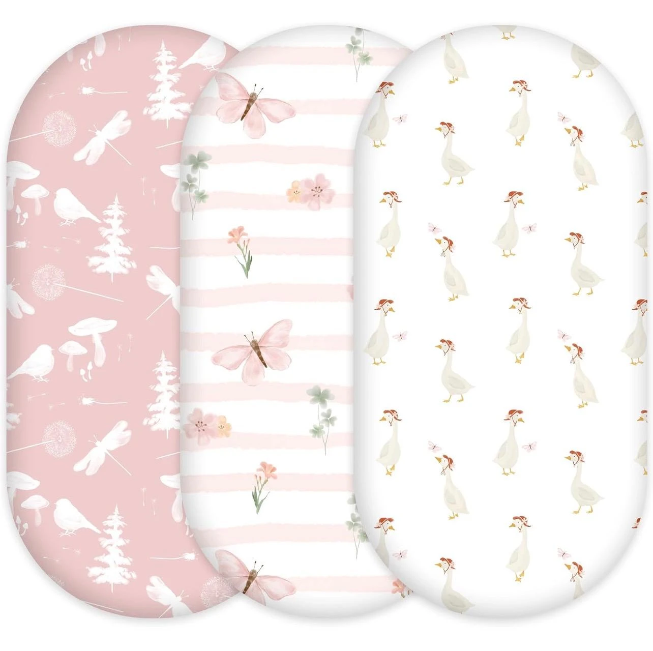 3 Bassinet fitted sheets