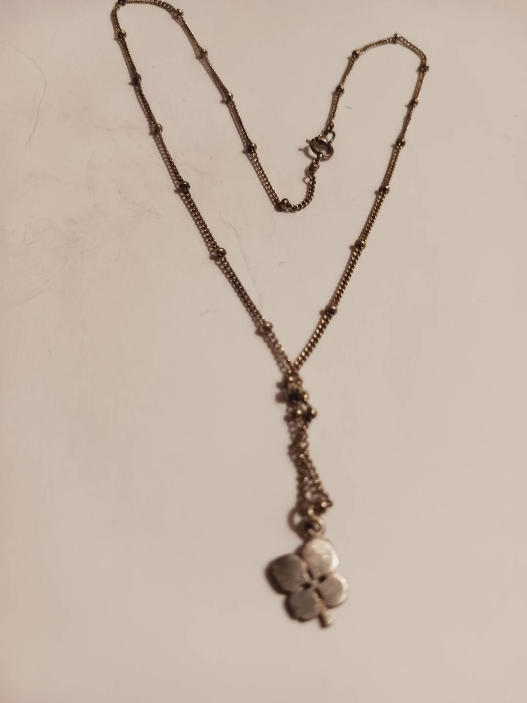 Sterling Silver 925 Four-Leaf Clover Necklace - photo 2