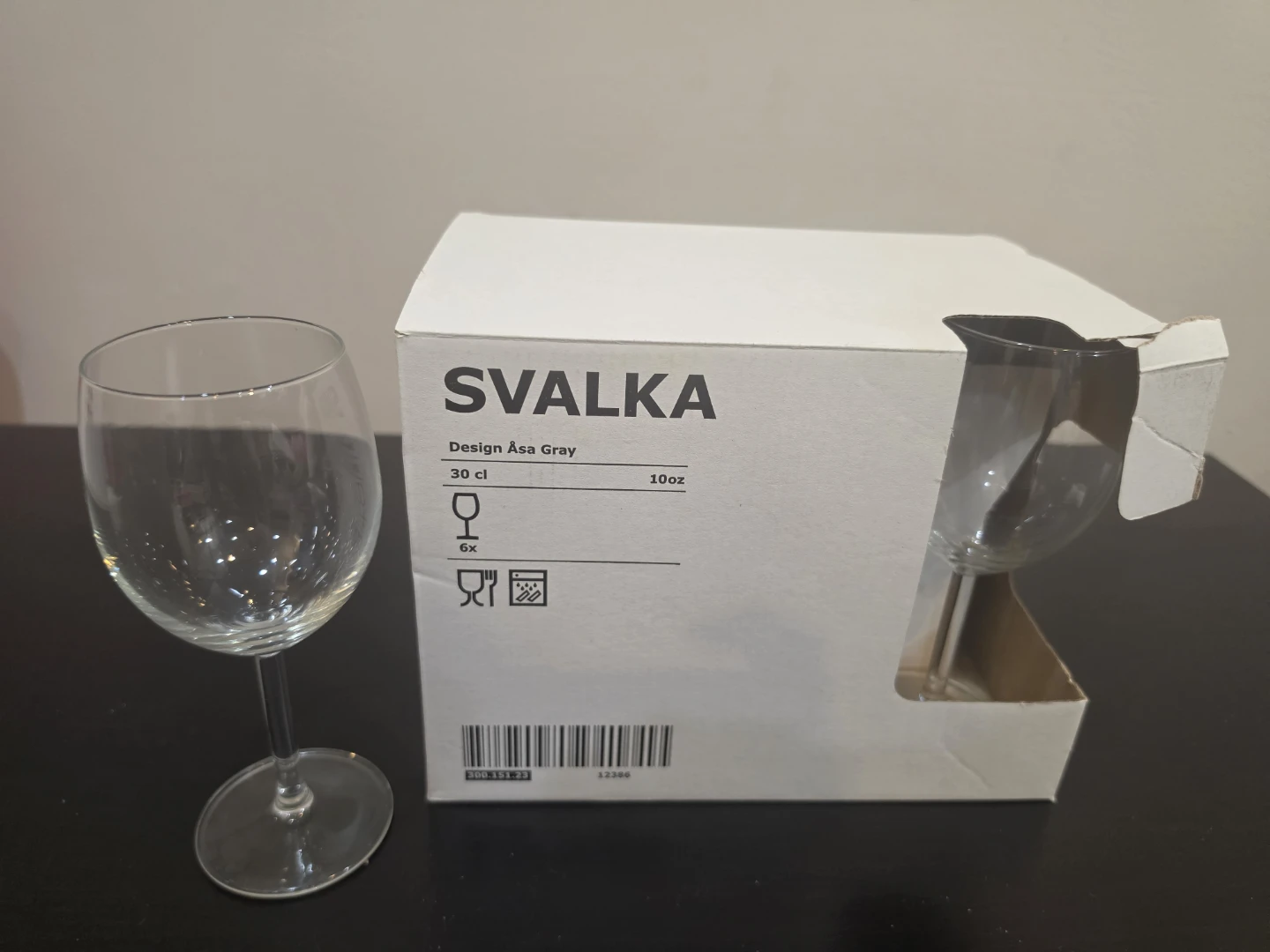 IKEA SVALKA Wine Glasses (Set of 6)