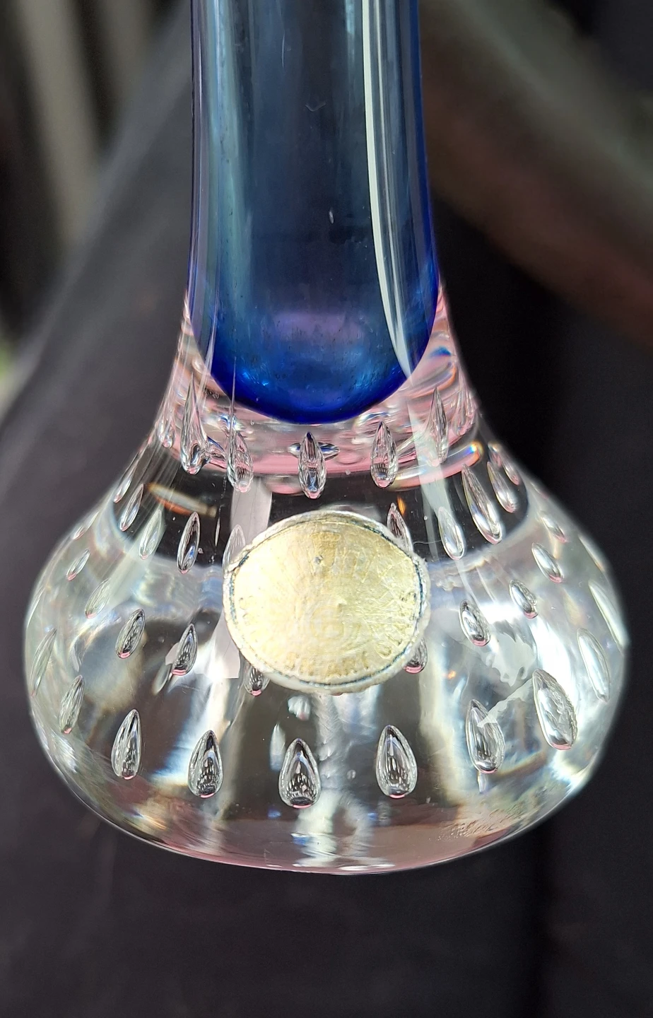 Vintage Swedish Art Glass Bud Vase (Kit Cat Club) - photo 4