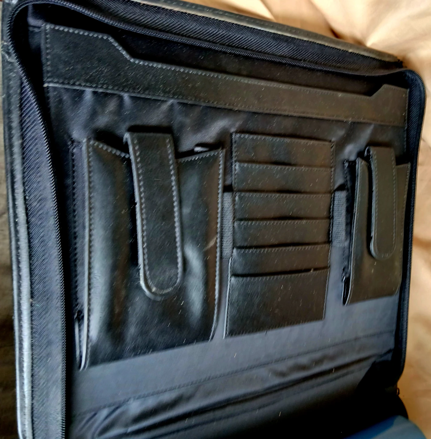 Black Leatherette Document & Laptop Portfolio - photo 5