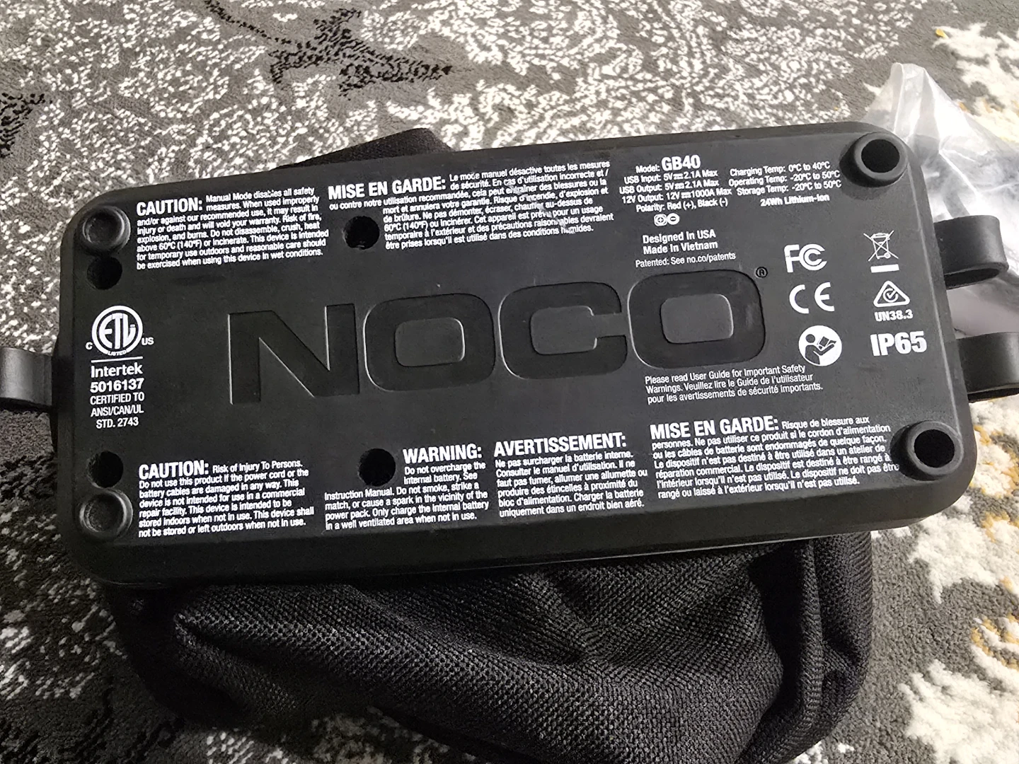 NOCO Boost Plus GB40 1000 Amp Jump Starter - photo 2