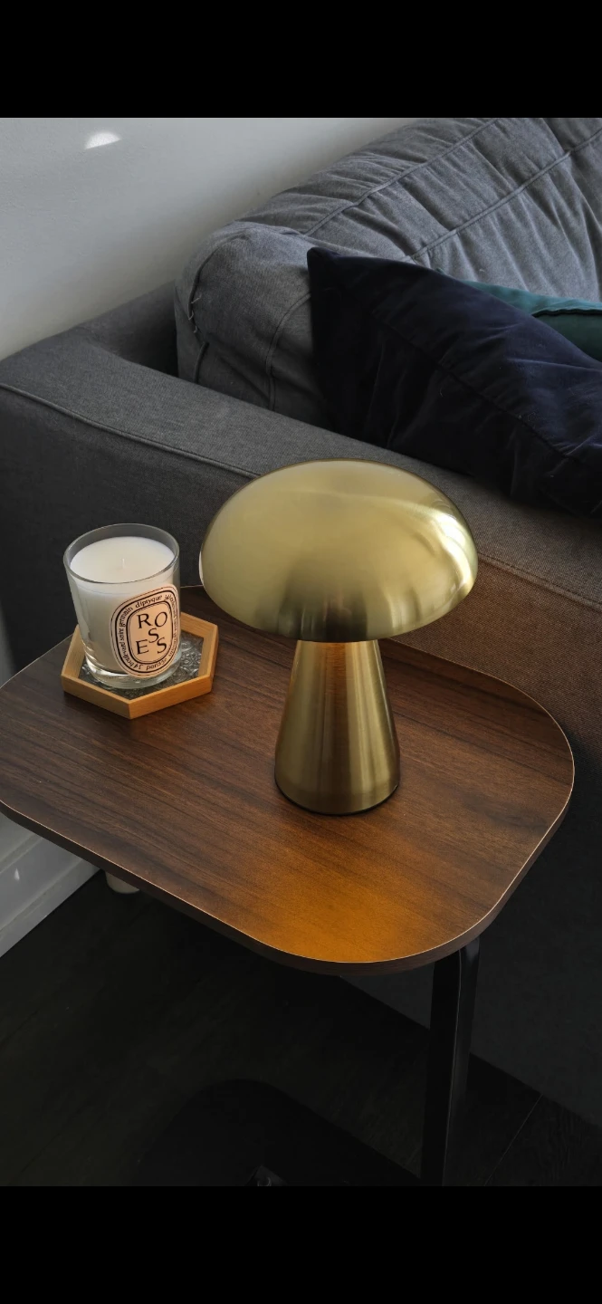 Gold Mushroom Table Lamp Touch Switch