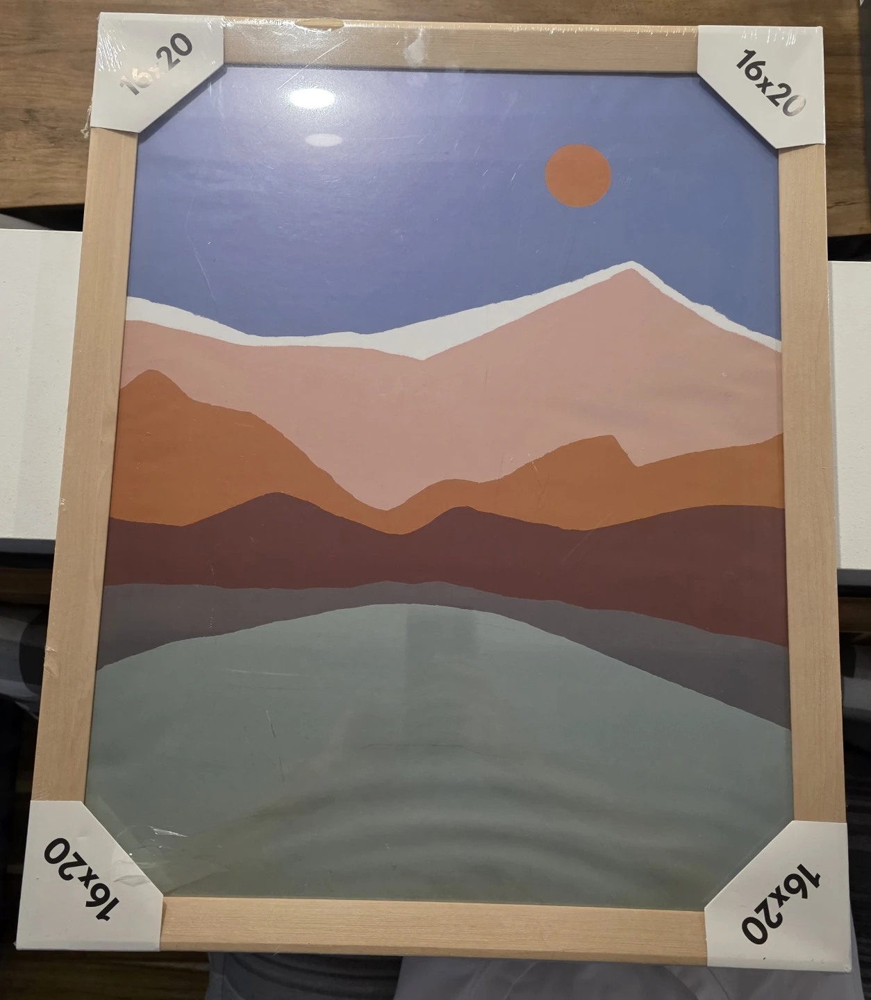 16×20 inches wood frame