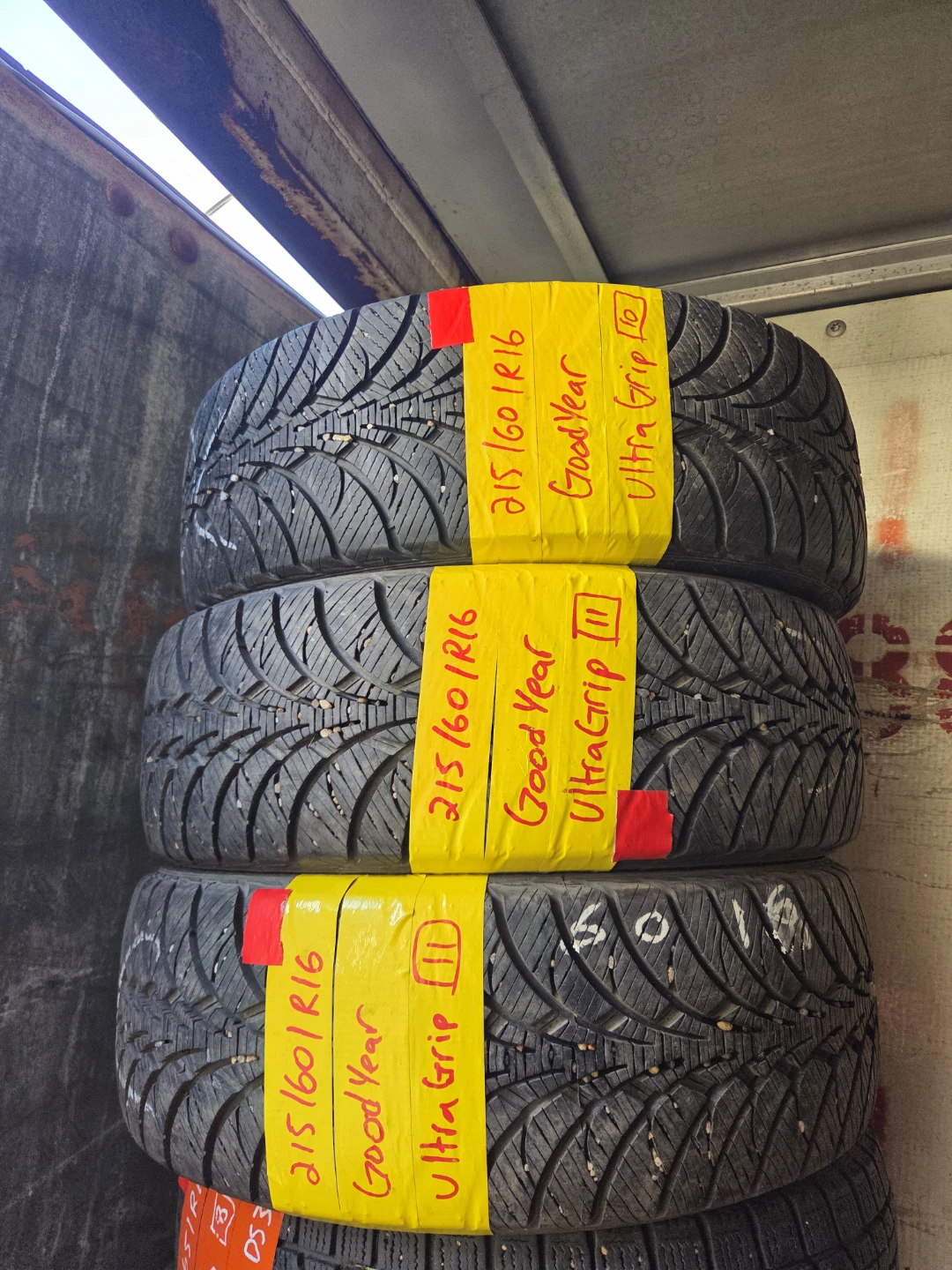 Set of 3 Goodyear UltraGrip Winter Tires 215/60R16