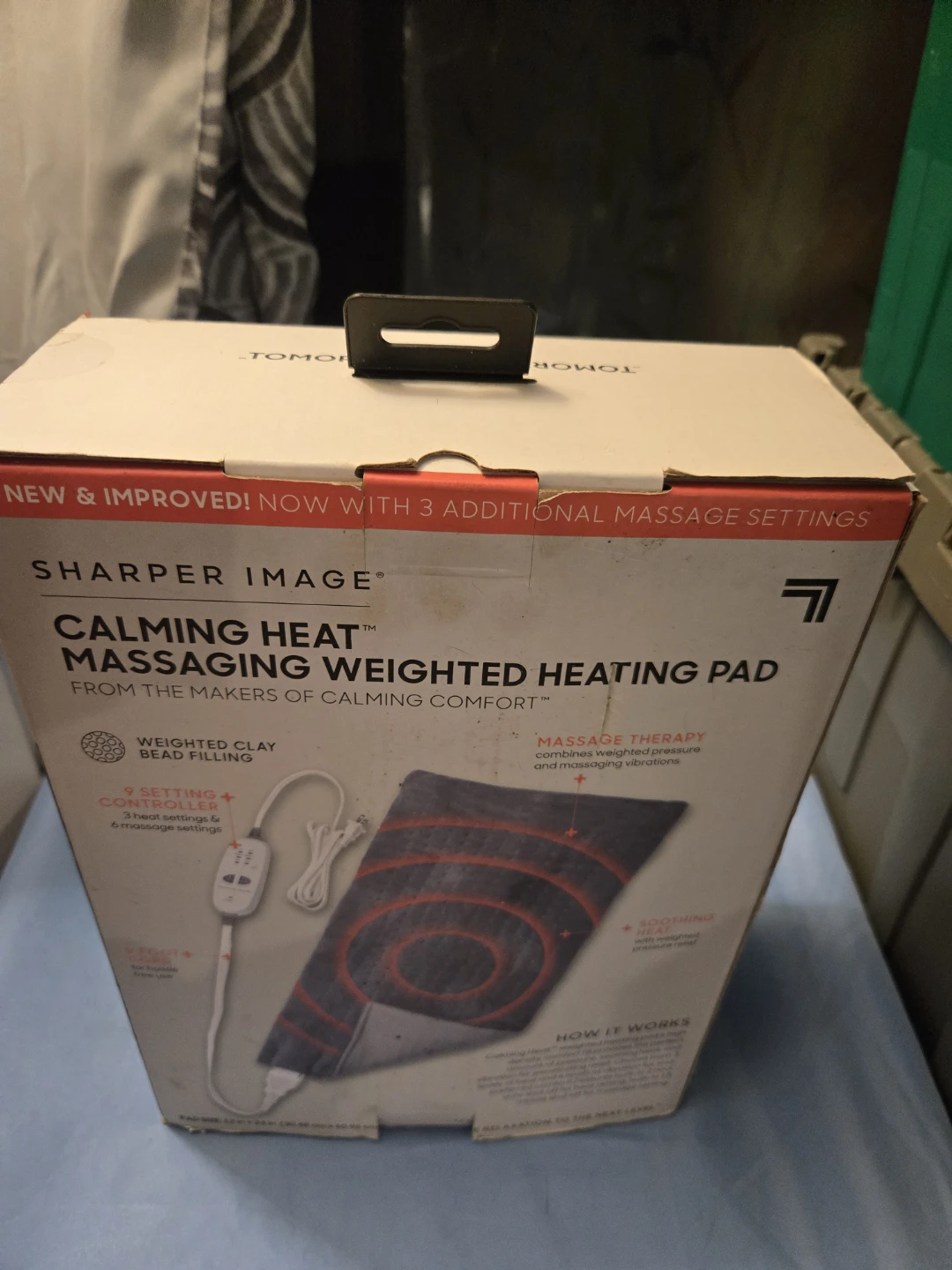 New Sharper Image Calming Heat Massaging Weighted Heat Pad - photo 4
