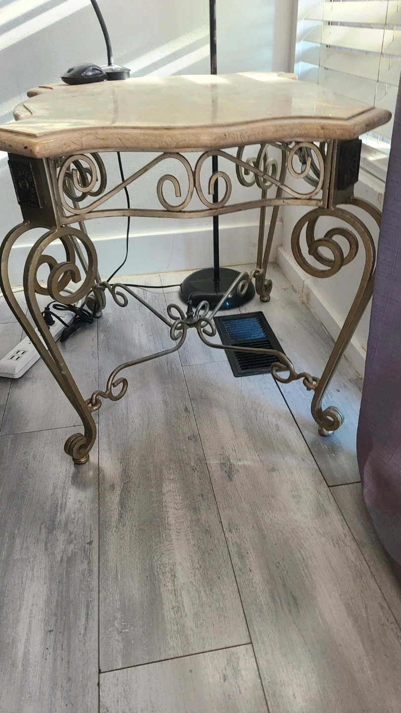 Vintage Marble Top Side Table - photo 4