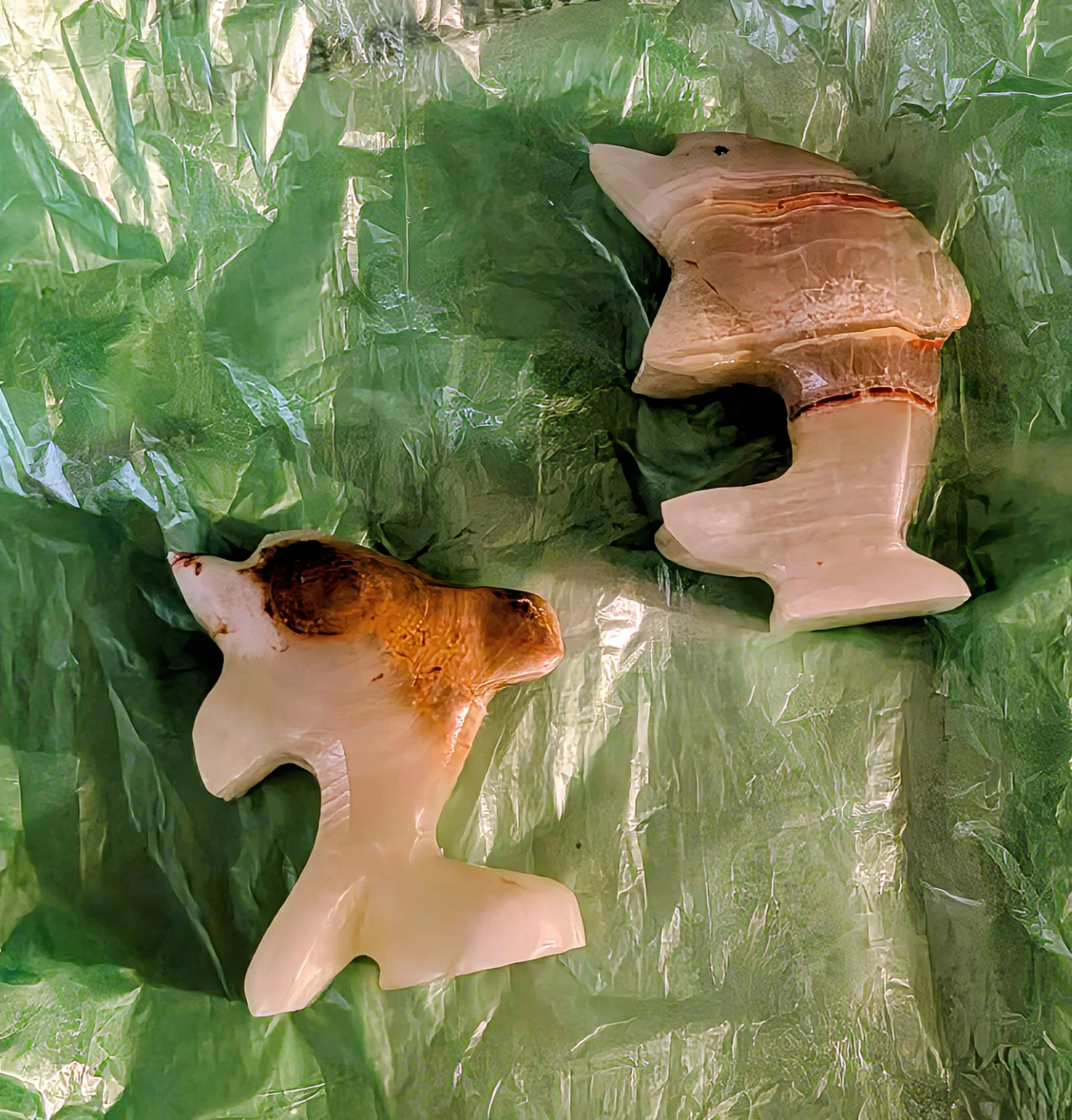 Set of 4 Hand-Carved Onyx Aquatic Figurines - photo 3