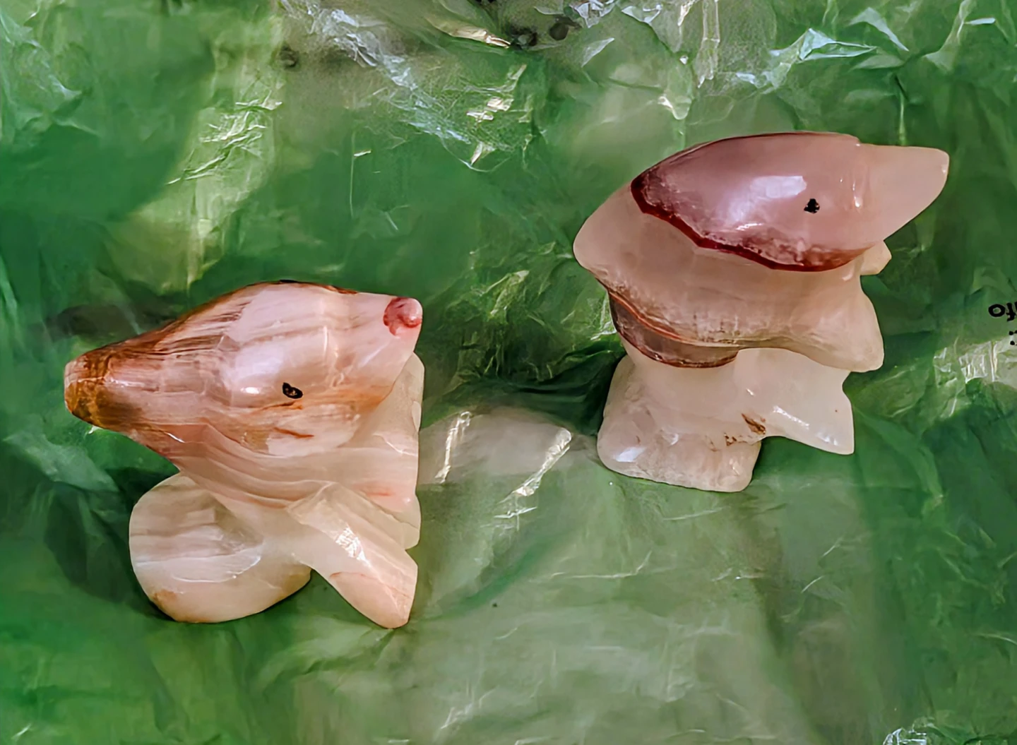 Set of 4 Hand-Carved Onyx Aquatic Figurines - photo 5