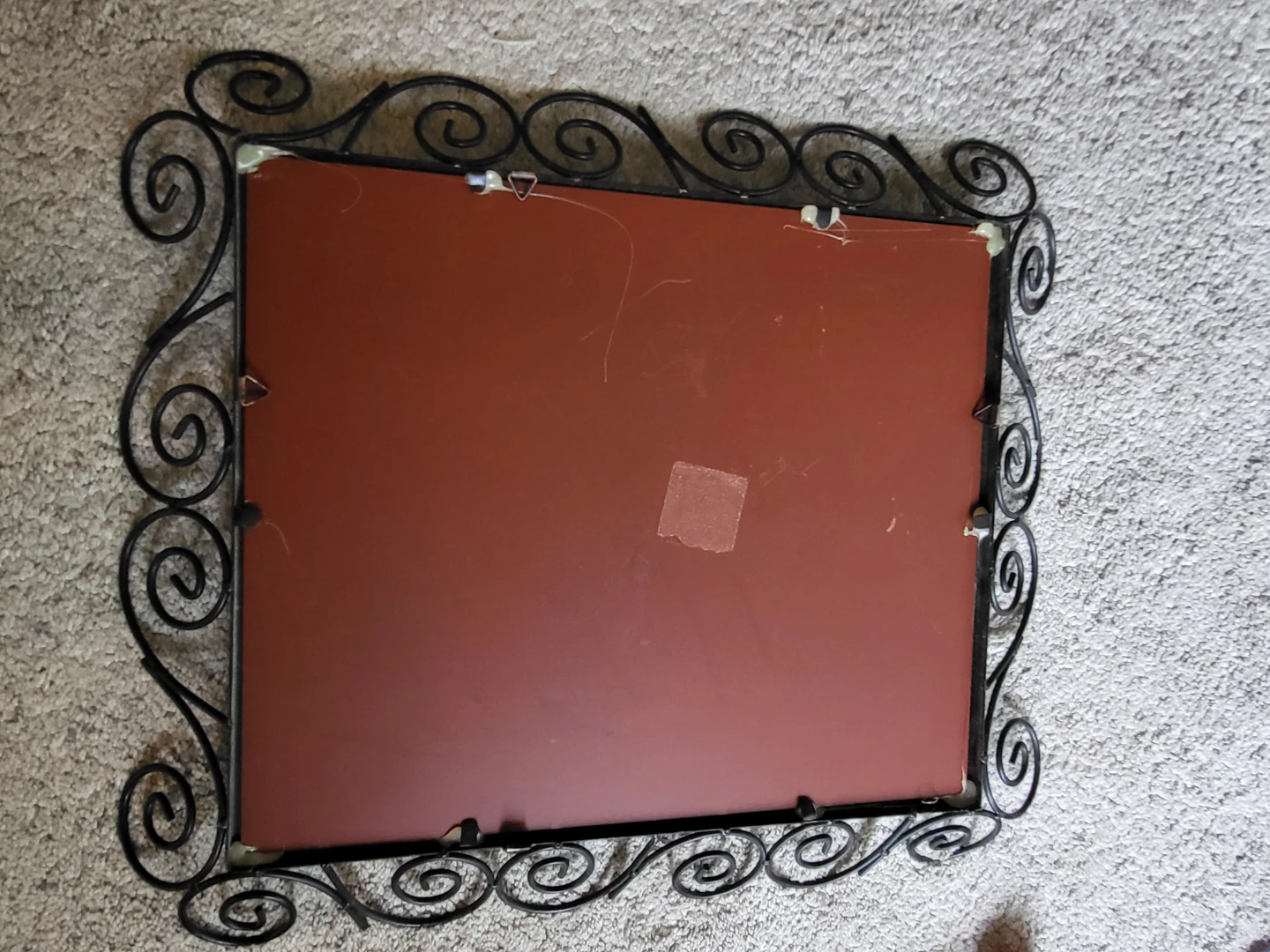 Black Scrollwork Metal Wall Mirror - photo 2