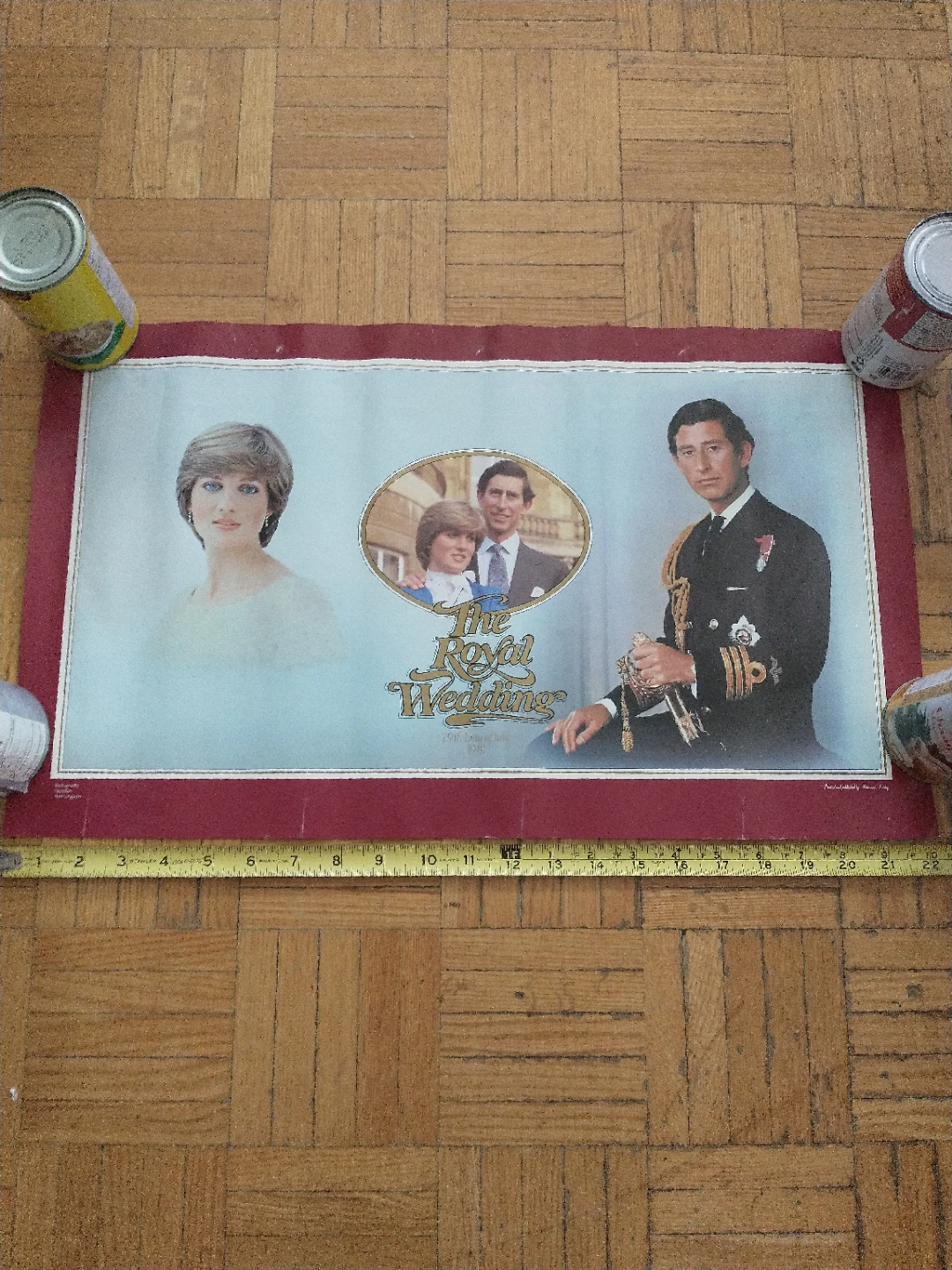 1981 Royal Wedding Commemorative Poster 22 x 13"