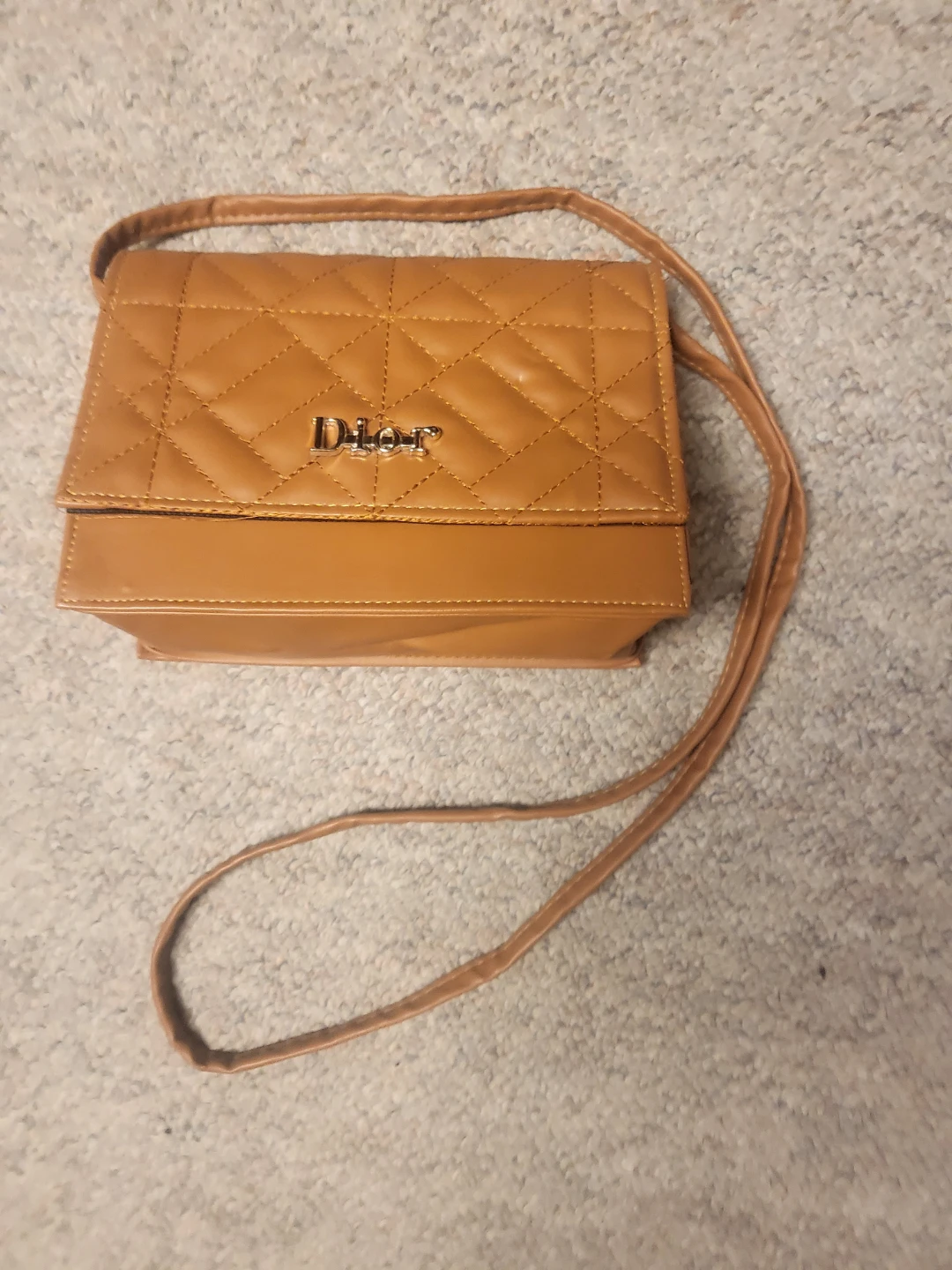 🏈 Quilted Tan Crossbody Bag - photo 4