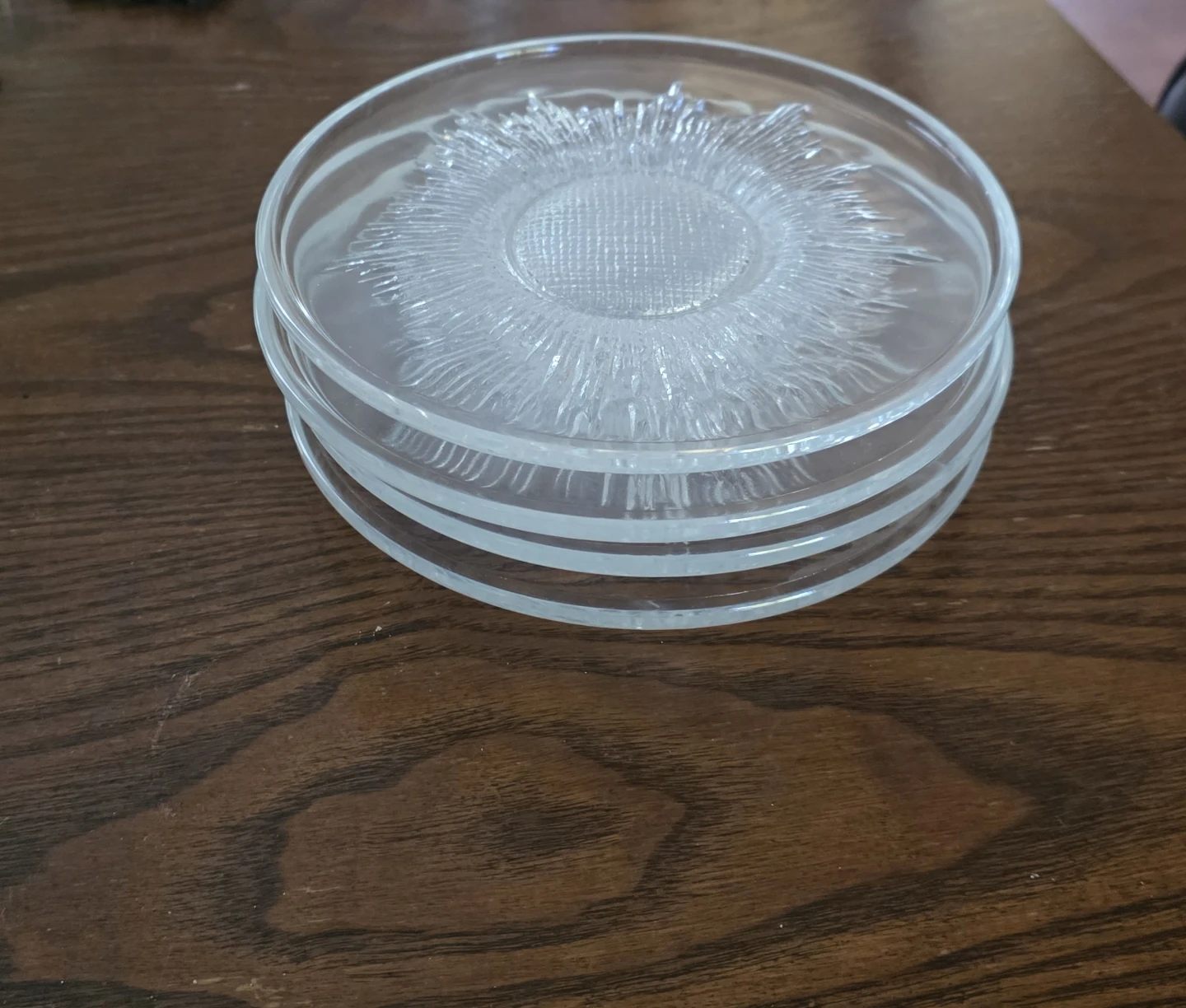 Set of 4 Glass Saucers