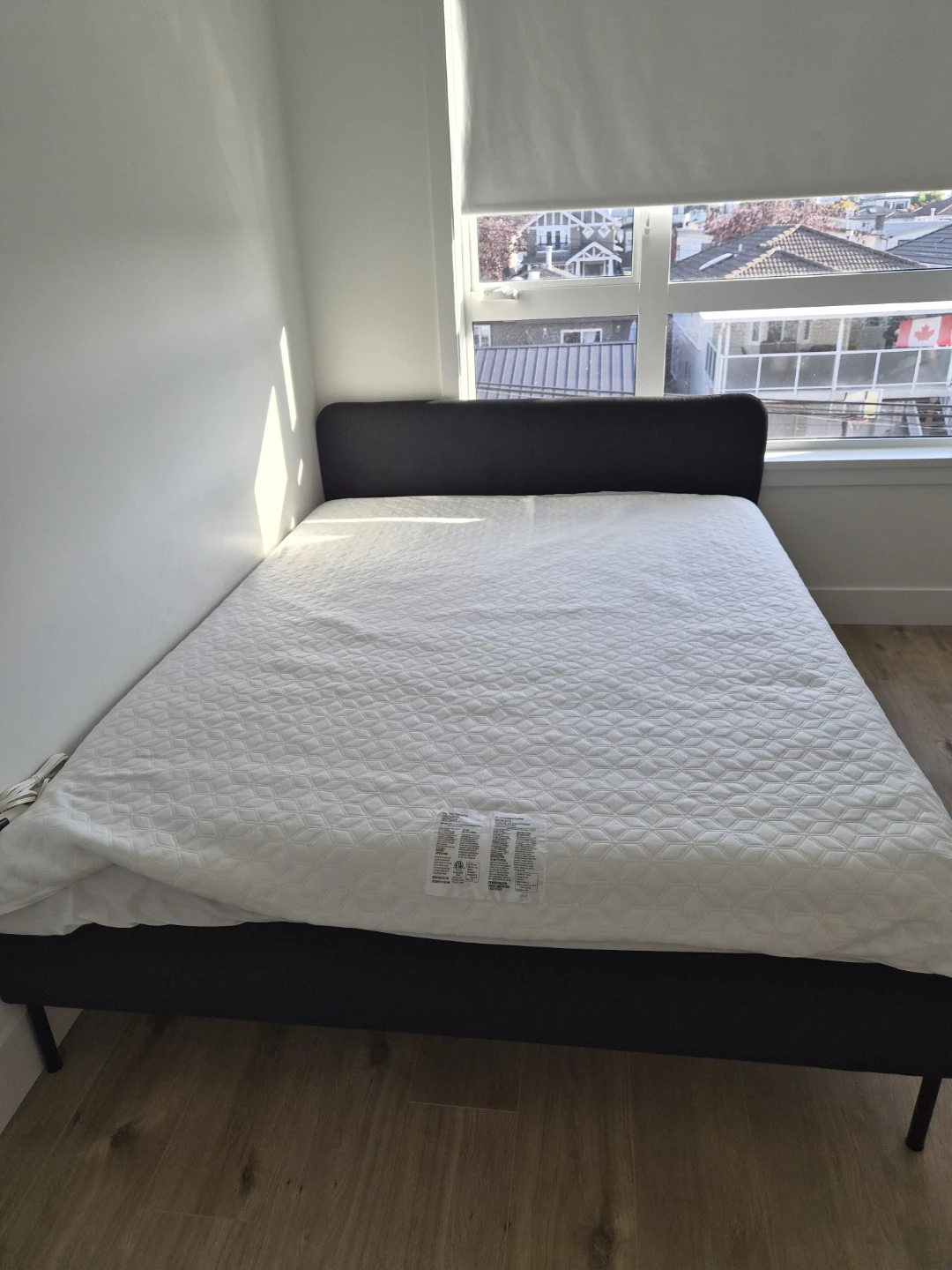 IKEA SLATTUM Queen Bed Frame and ÅKREHAMN Mattress - photo 3