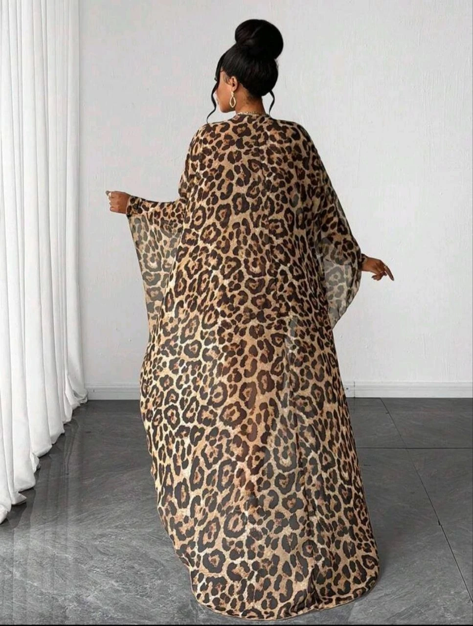 Leopard Print High-Low Dress - photo 2