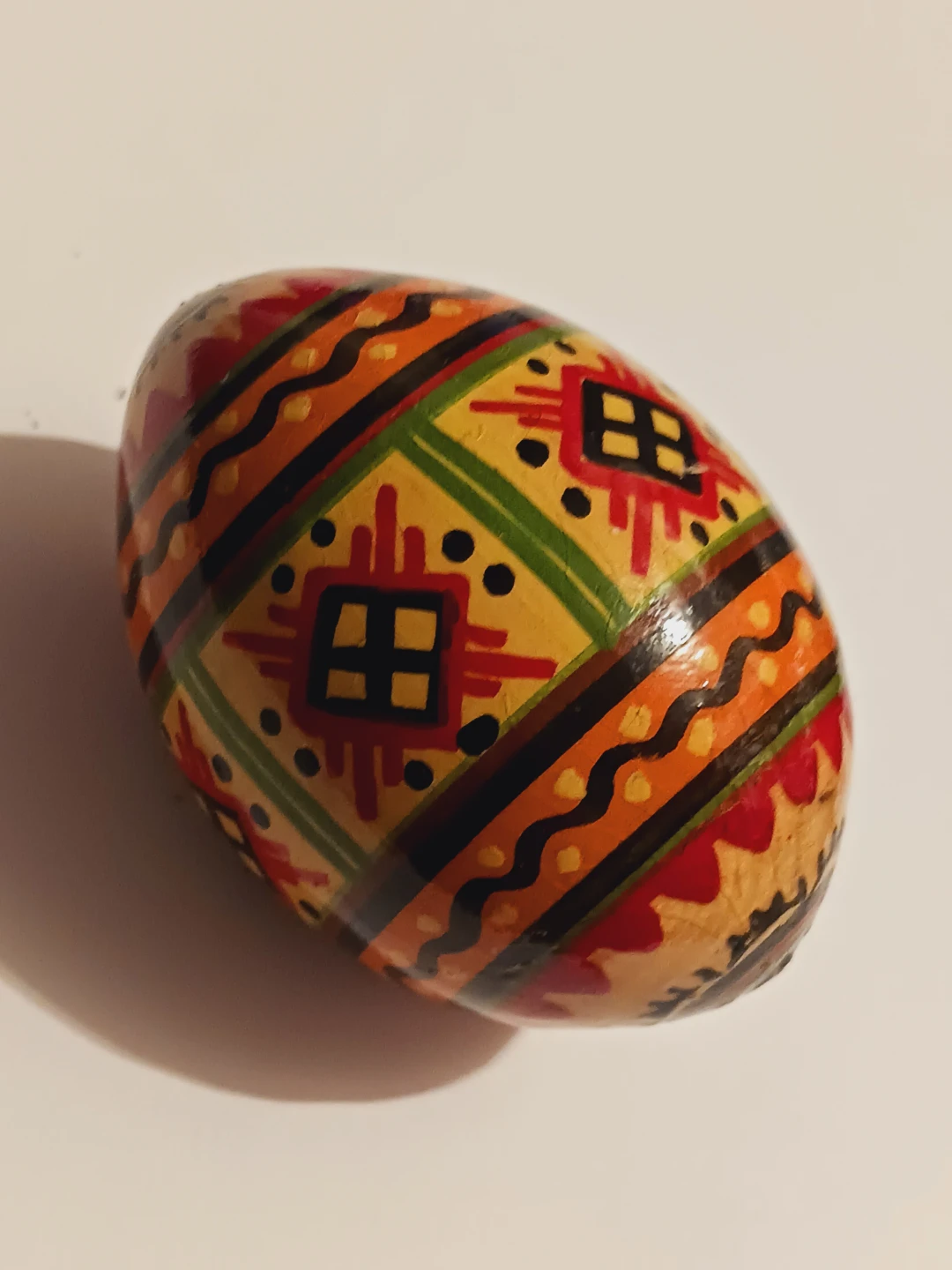 Collectible Ukrainian Hand-painted Wooden Easter Egg - photo 2