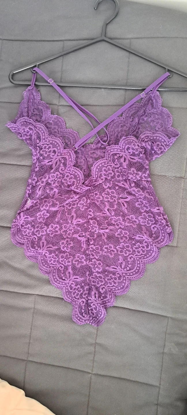 Purple Lace Teddy Bodysuit - photo 2