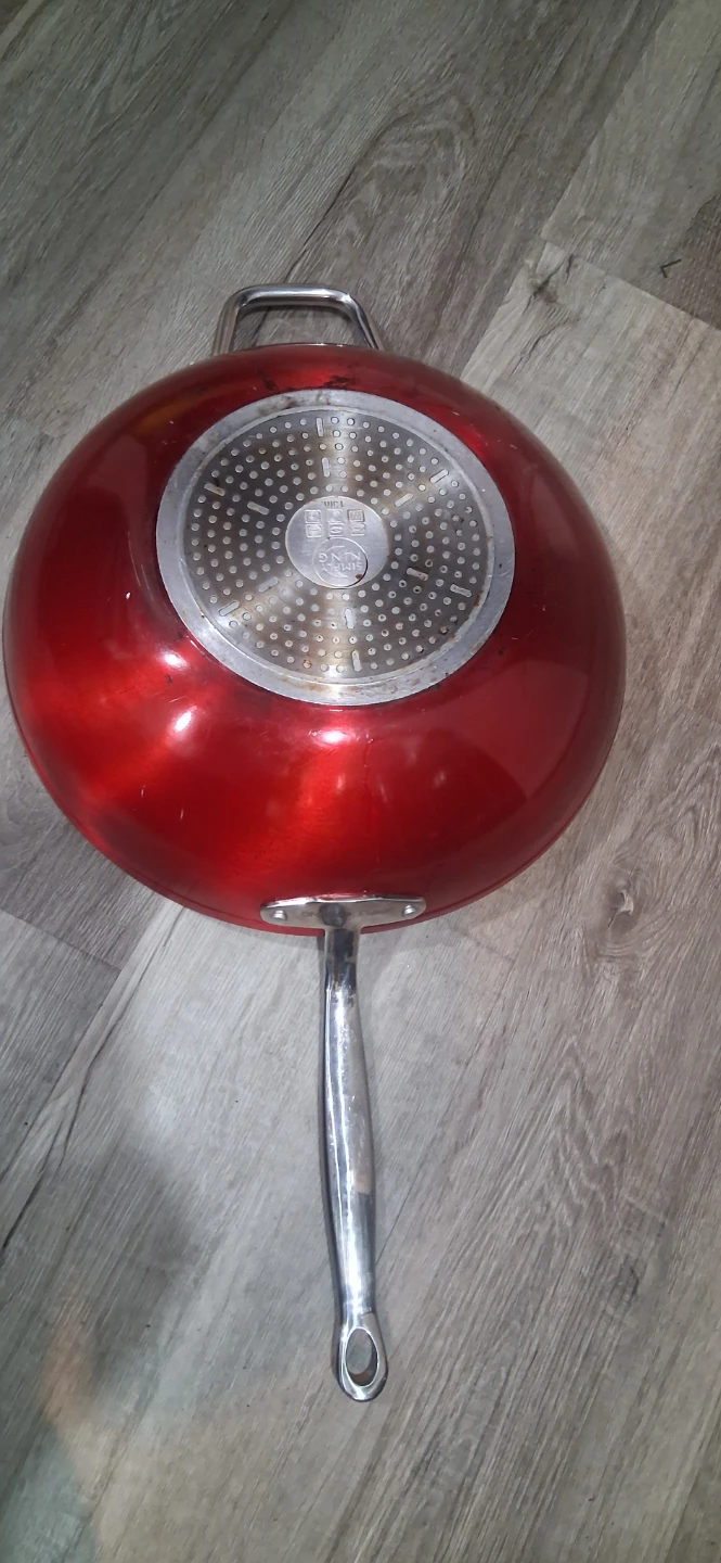 Simply Ming Copper  Wok Large 13 inch Non Stick Red - photo 2