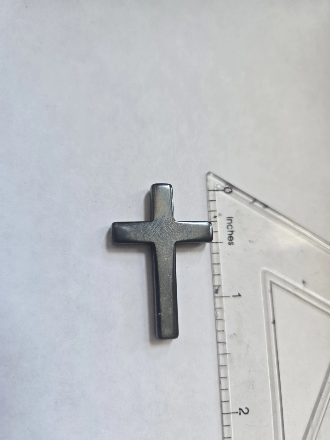 Black Hematite Cross with Gemstone - photo 4