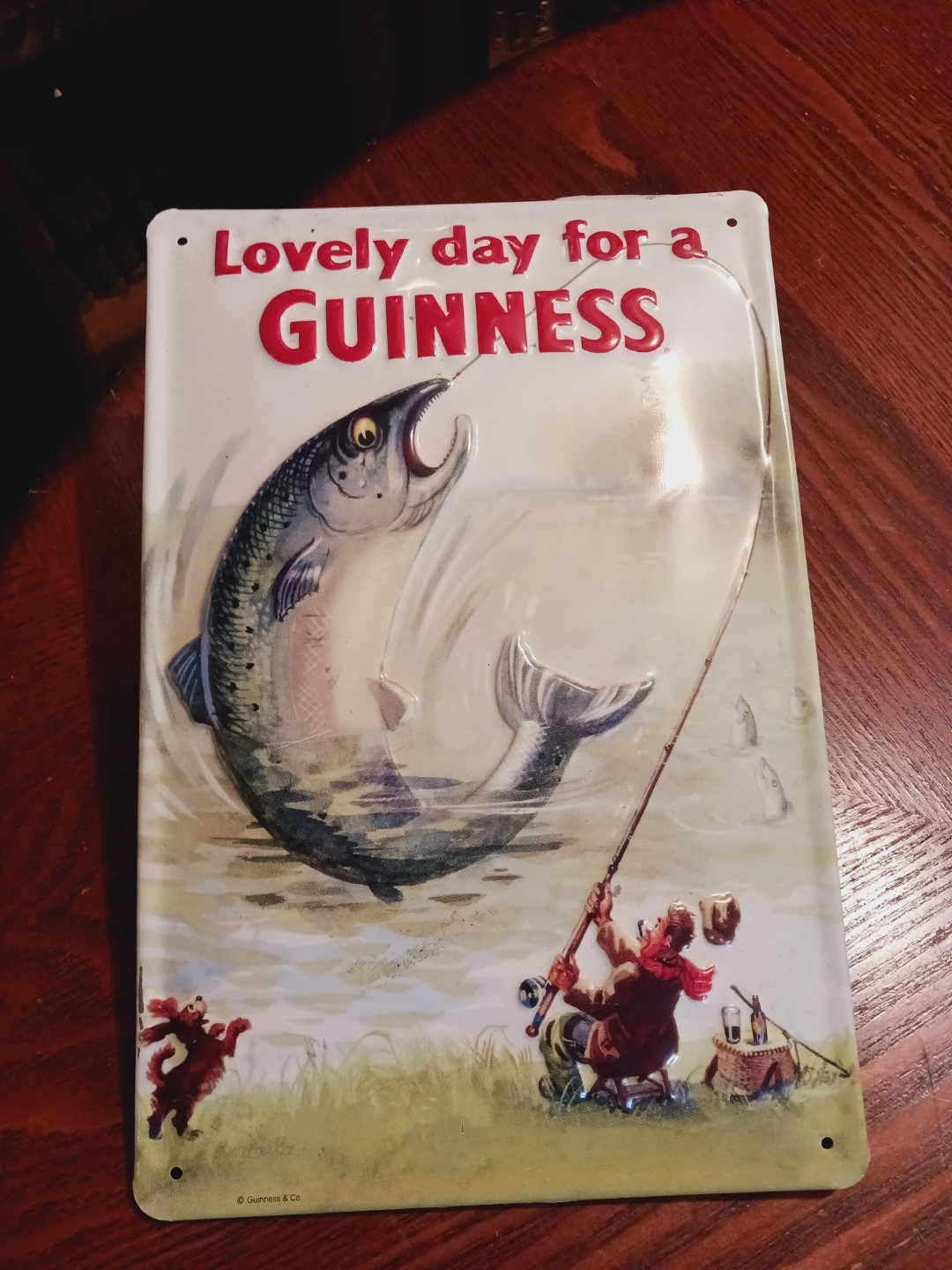 Guinness Tin Metal Sign Wall Decor  for Fisherman Enthusiasts - photo 2