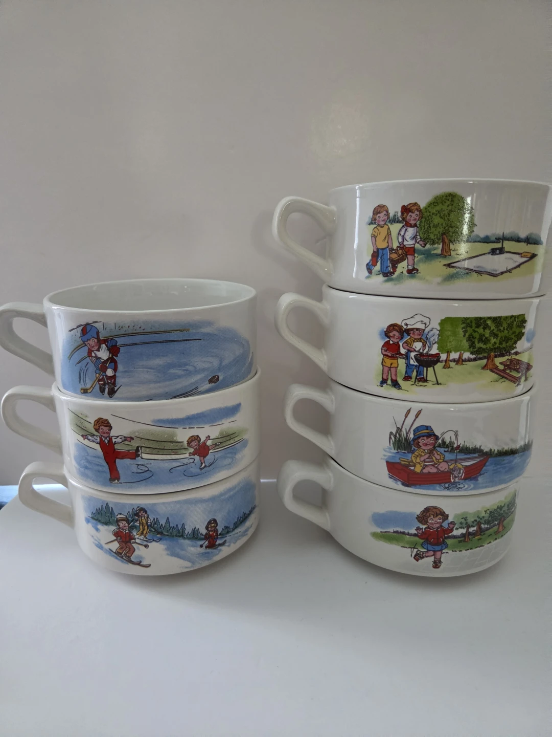 Vintage 80's Kids Campbell Soup Mugs