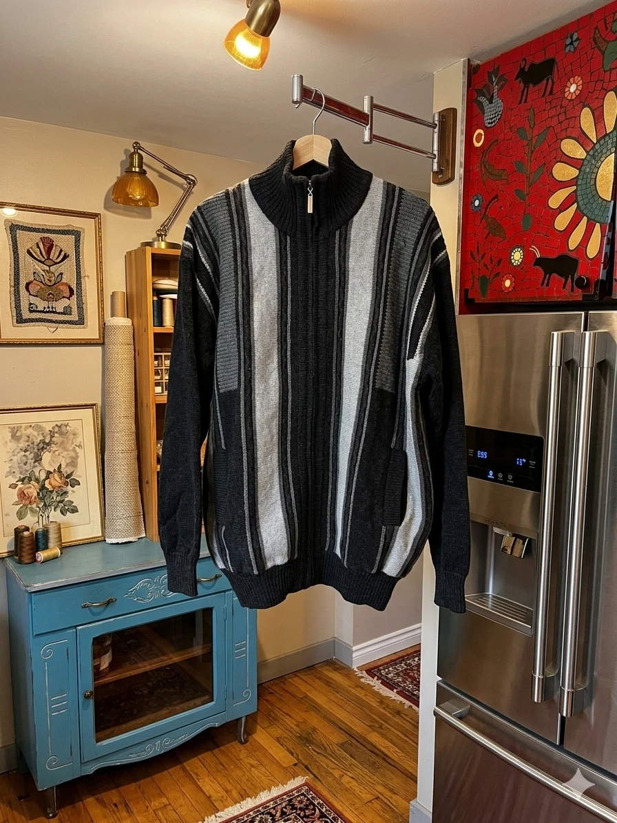 Sweet Tiger Full-Zip Men's Cardigan, Size Medium
