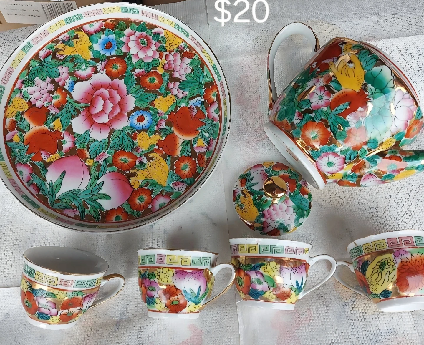 Floral Porcelain Tea Set - photo 2