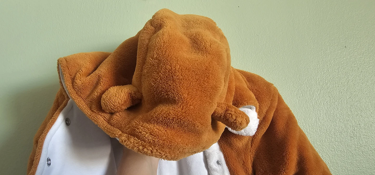 Cute Fox Winter Plush Onesie / Pramsuit (3-6M) - Like New - photo 4