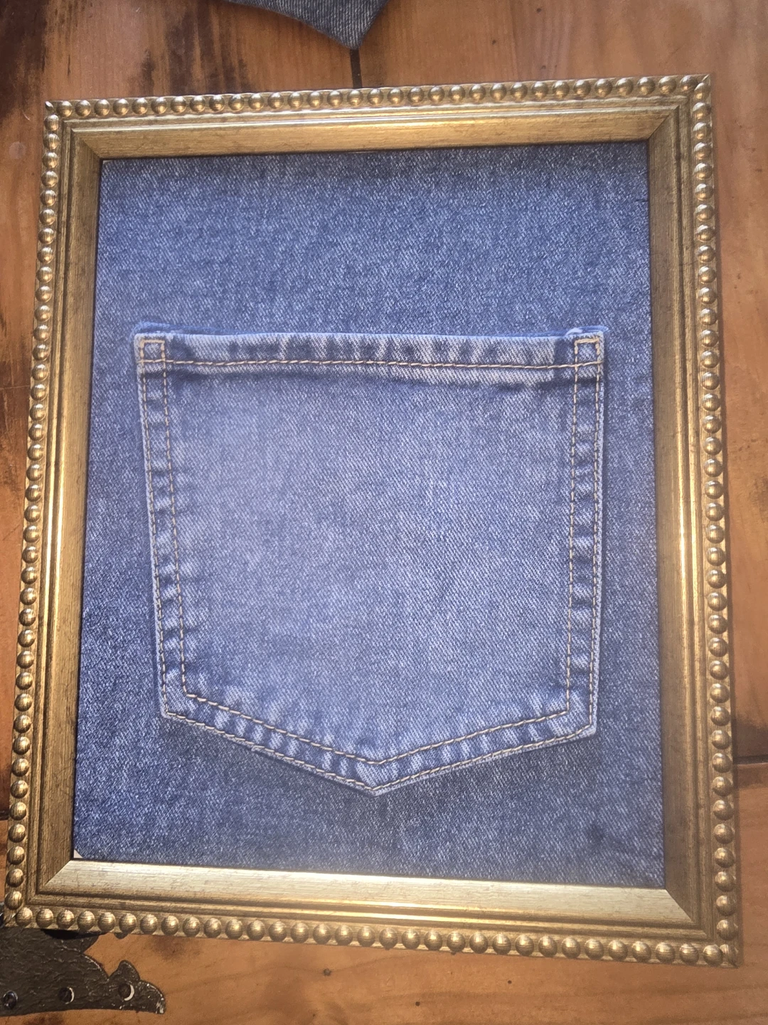 Framed Denim Pocket Wall Art
