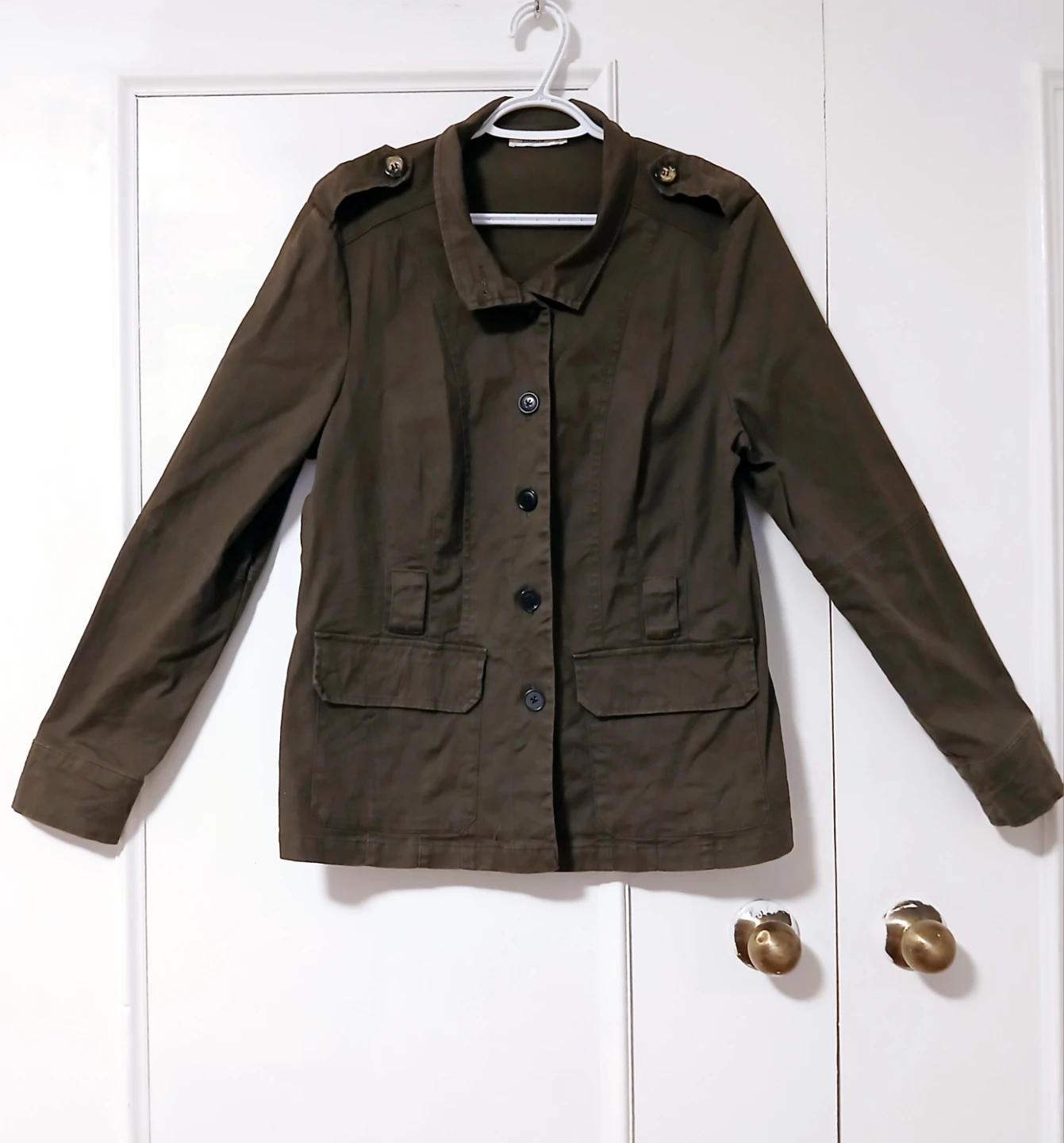 Women Large Ricki's Olive Green Utility Jacket