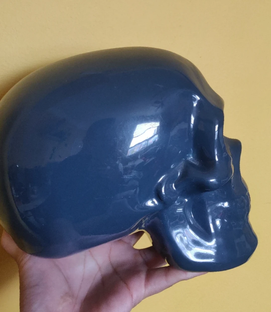 Ceramic Skull Coin Bank - photo 3