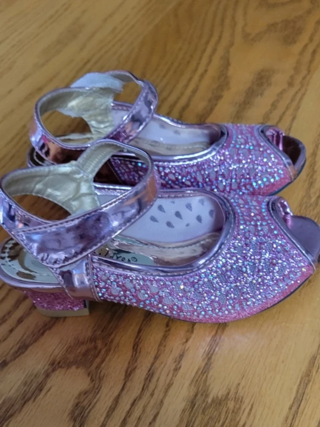 Funny Children Pink Glitter Dress Shoes