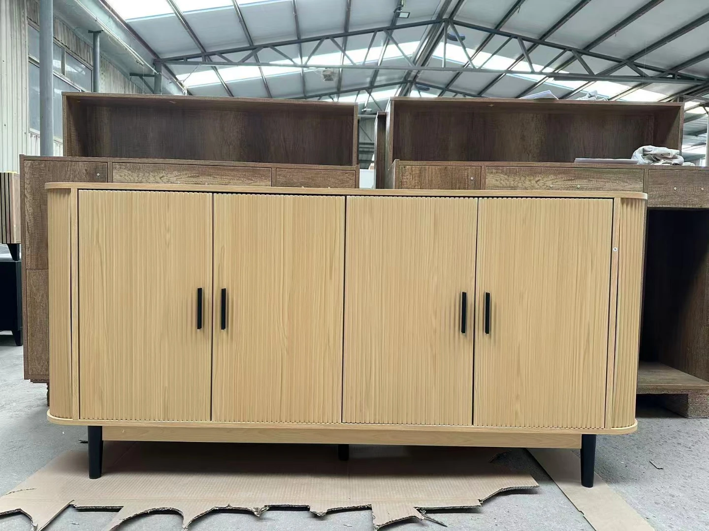 Modern Fluted Sideboard Cabinet