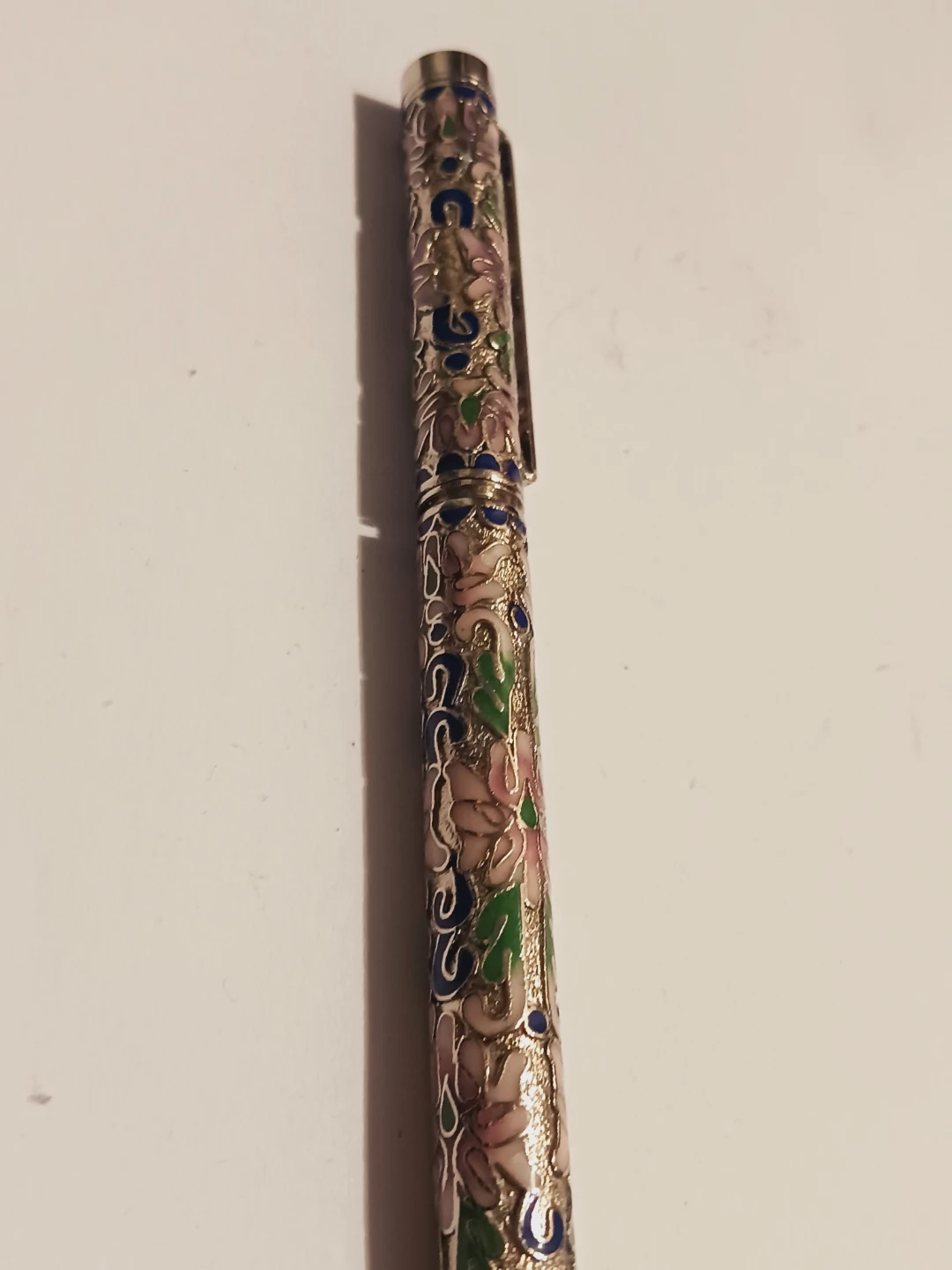 New !! Floral Cloisonne Metal Ballpoint Pen - photo 3