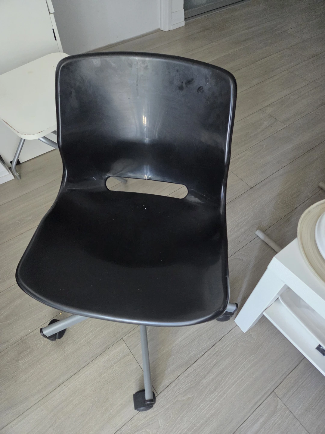 Black Office Chair with Wheels
