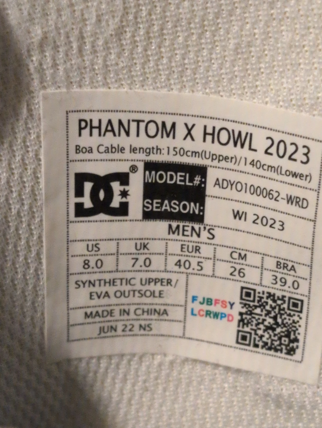 DC Phantom x Howl Snowboard Boots Men's Size 8 - photo 2