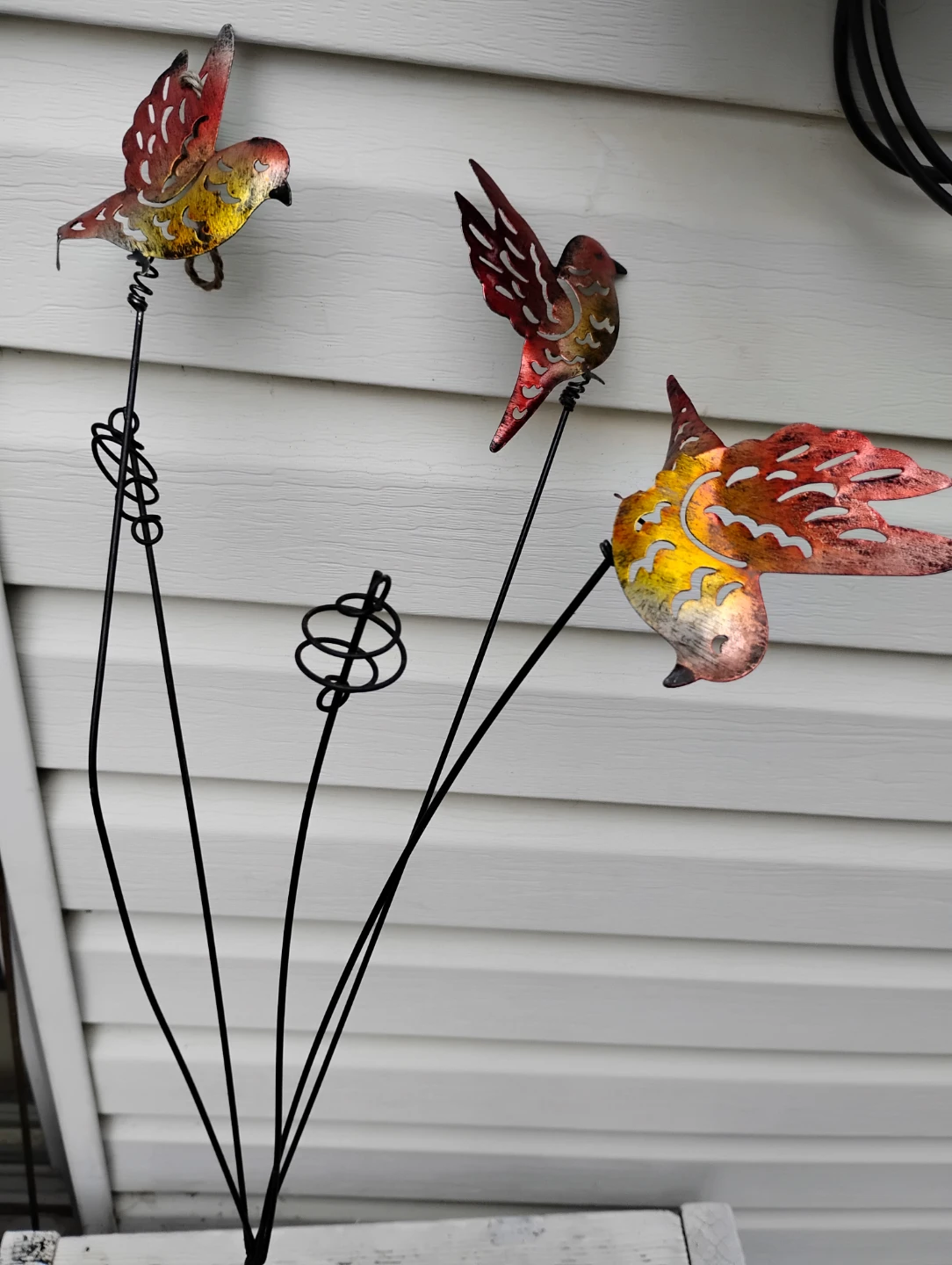Metal Bird Garden Stake