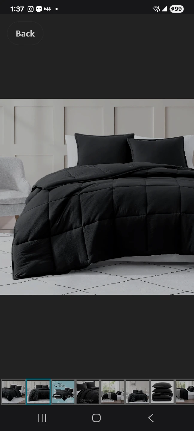 Queen black Comforter Set brand new - photo 2
