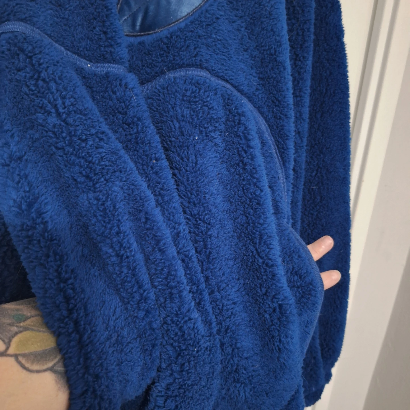 Blue Fleece Hooded Blanket Robe - photo 5