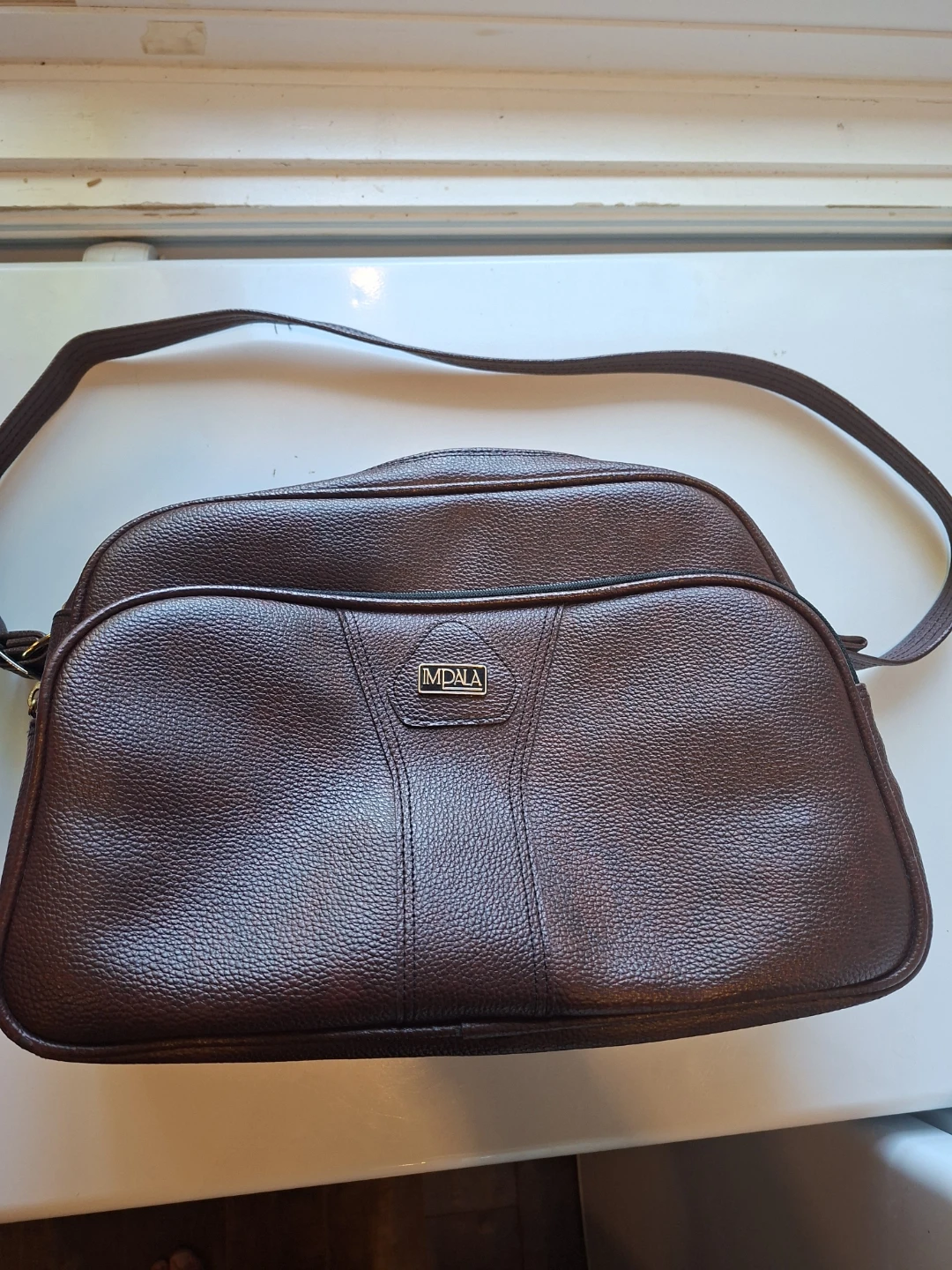 Impala Brown Leather Crossbody Bag