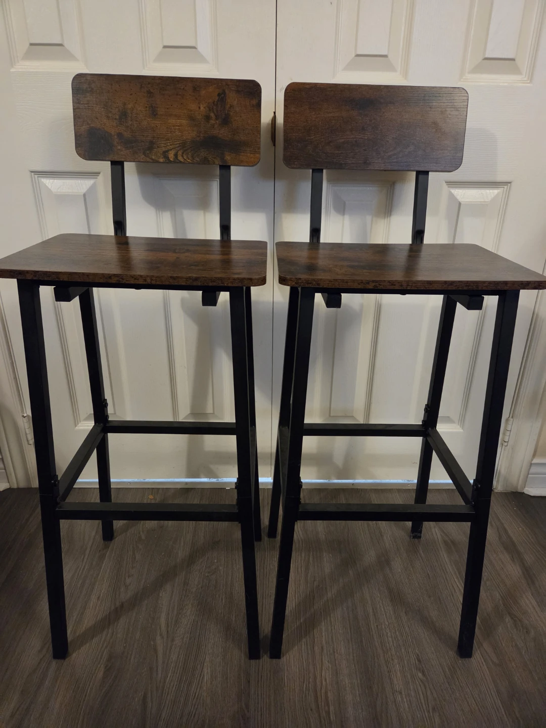 Pair of Industrial Bar Stools