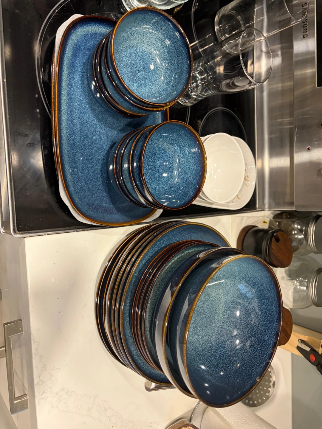 Teal Speckled Dinnerware Set - photo 4
