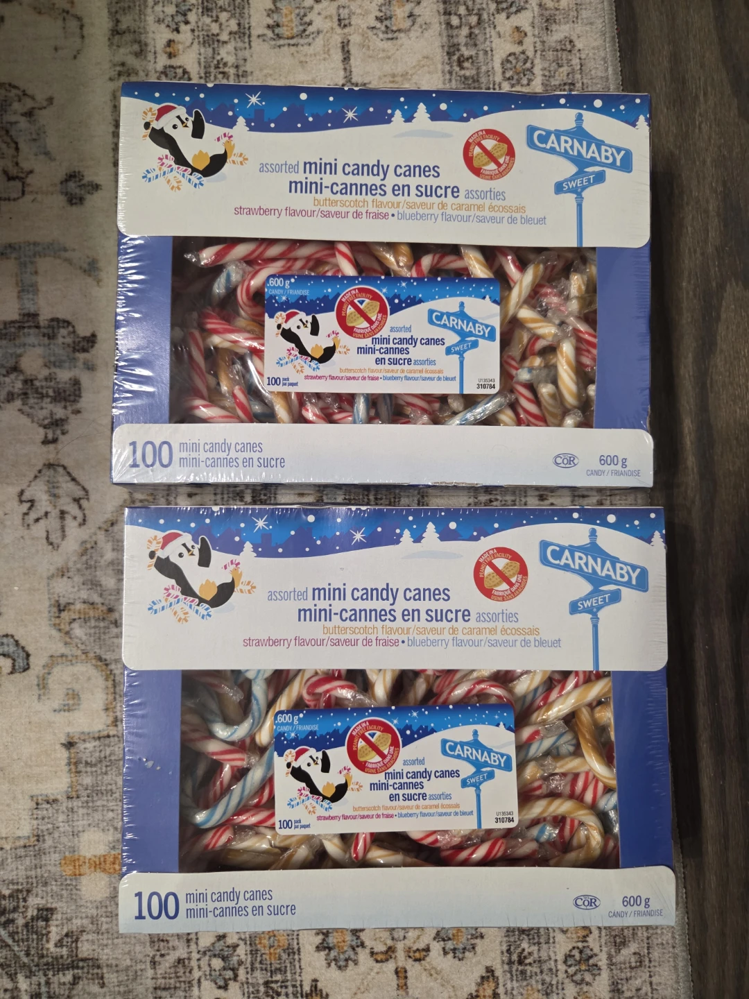 Carnaby Assorted Mini Candy Canes 100 Pack