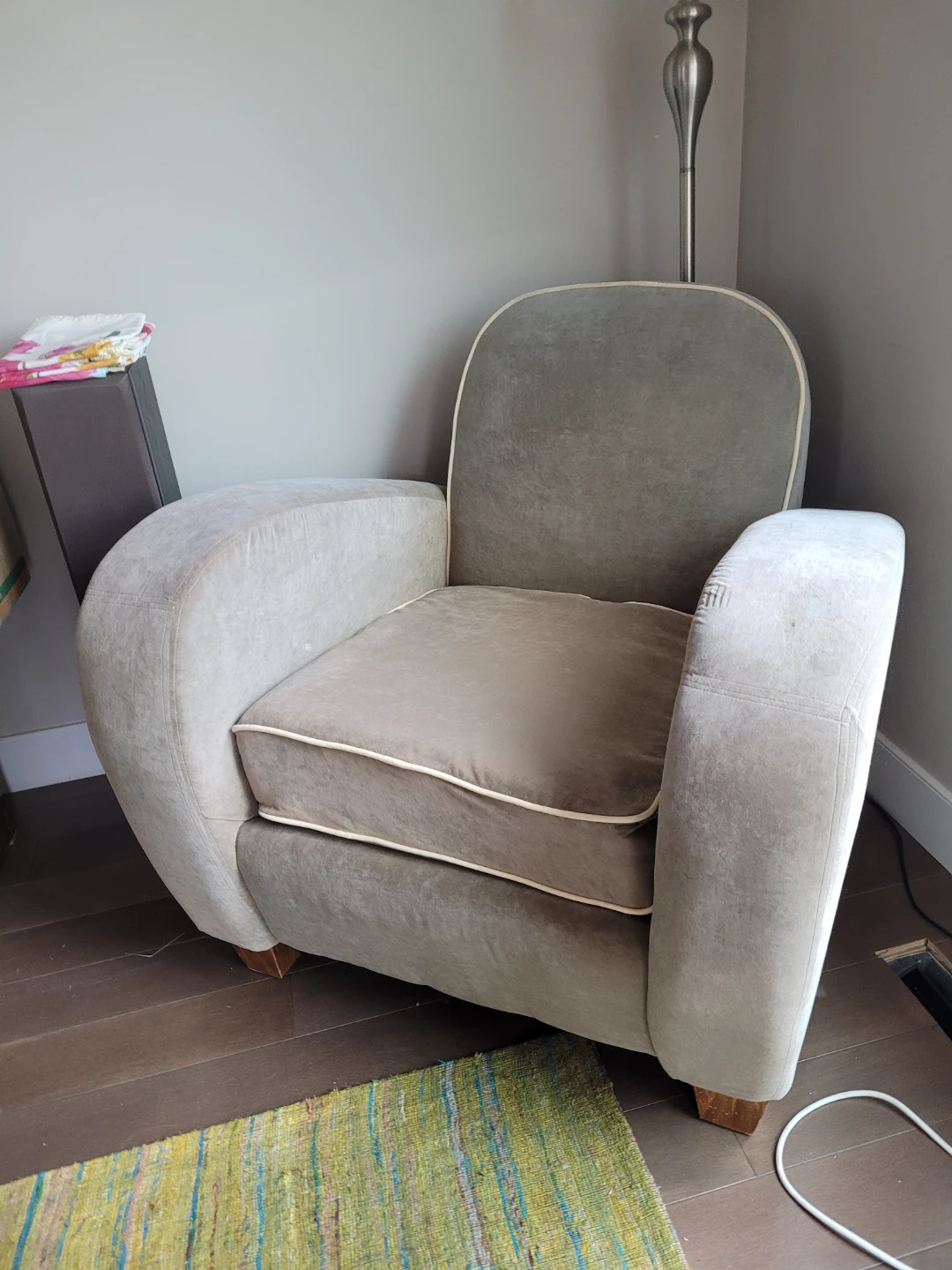 1990s A-Class Furniture art deco plush armchair - photo 3