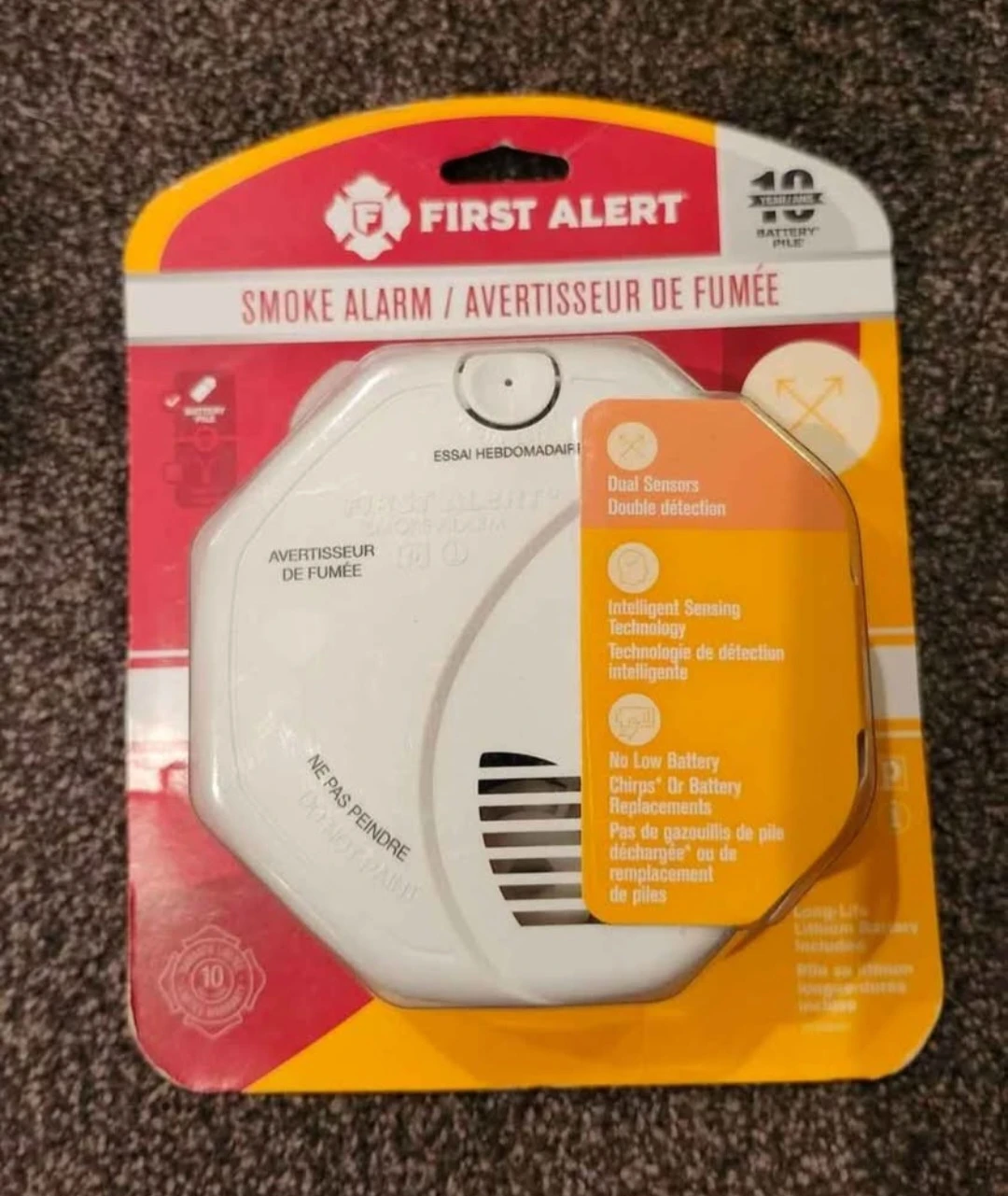 First Alert 10-Year Sealed Battery Smoke Alarm 🏈